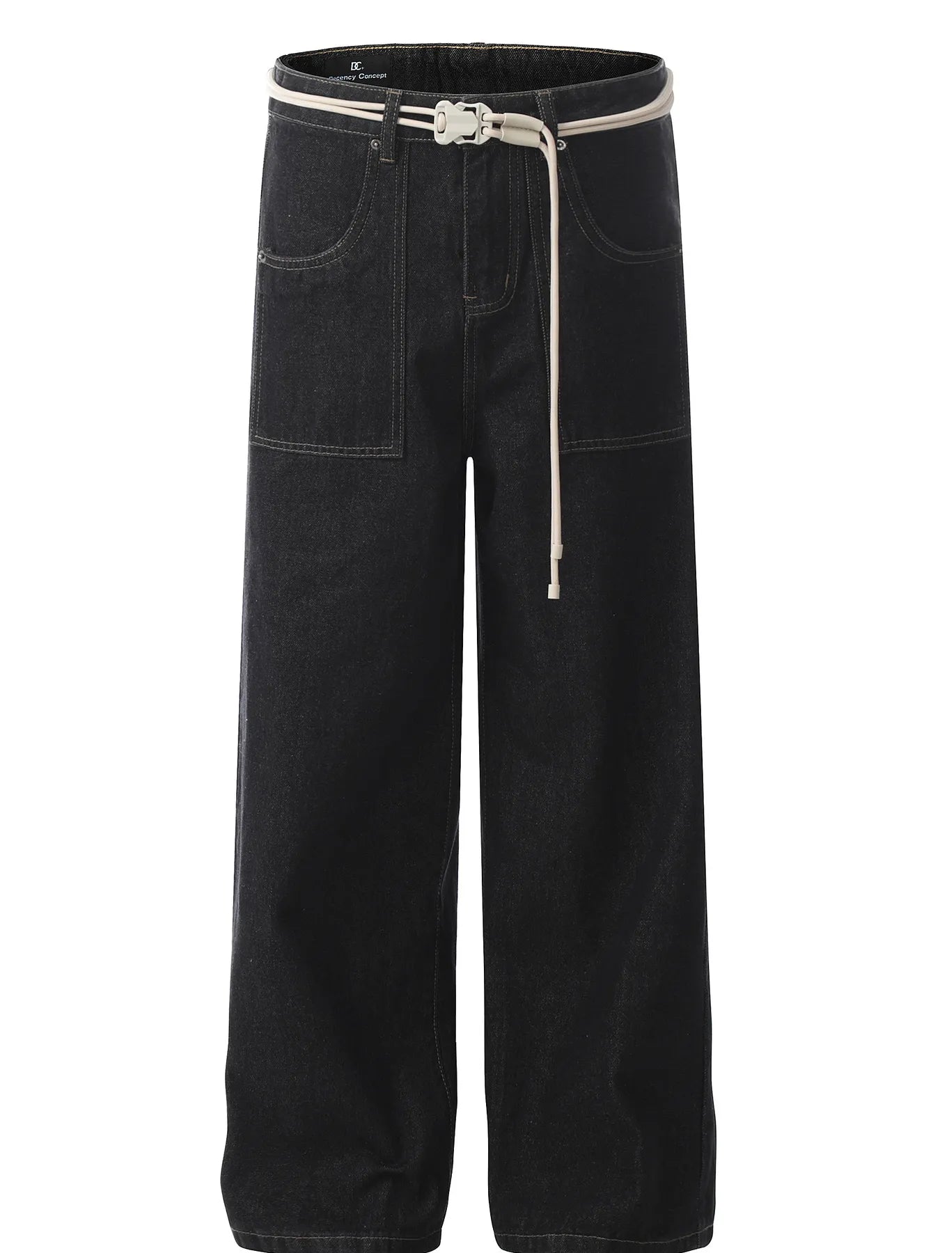 Men's High-Waisted Wide-Leg Jeans