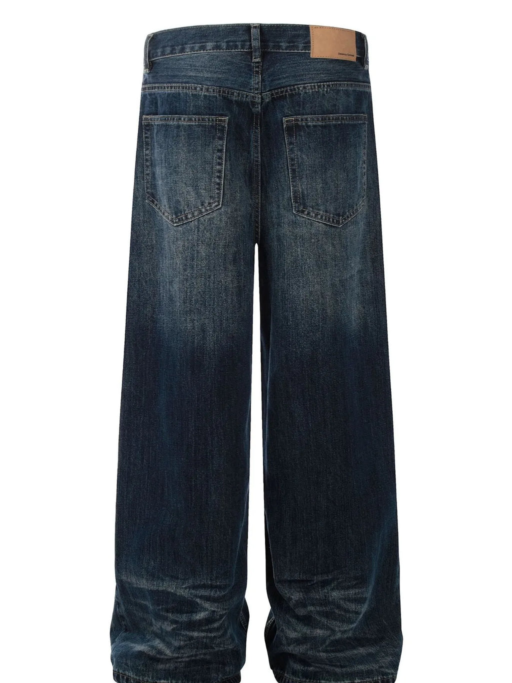 Men's Washed Wide-Leg Jeans