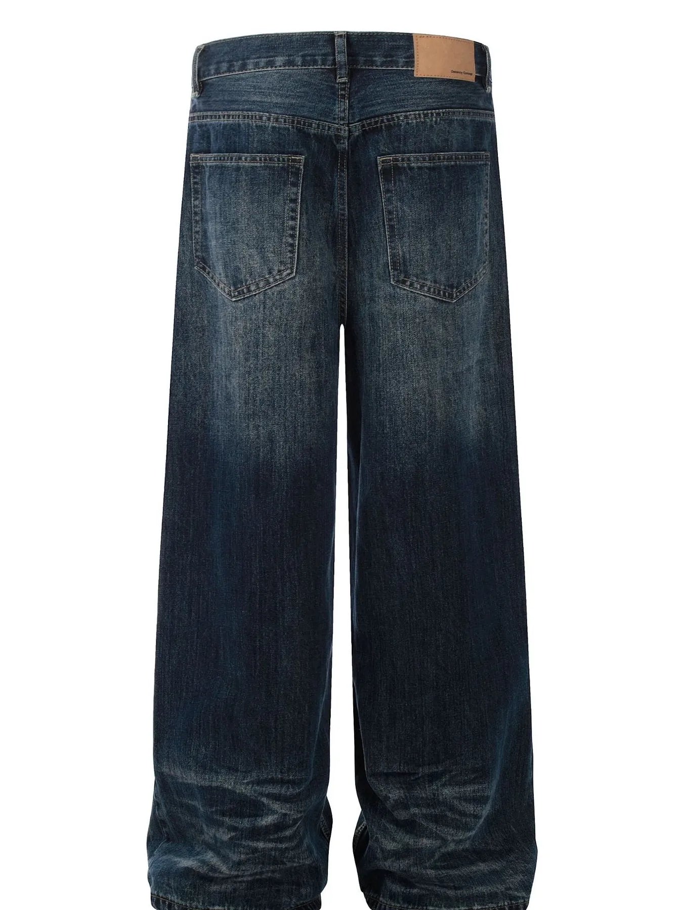 Men's Washed Wide-Leg Jeans