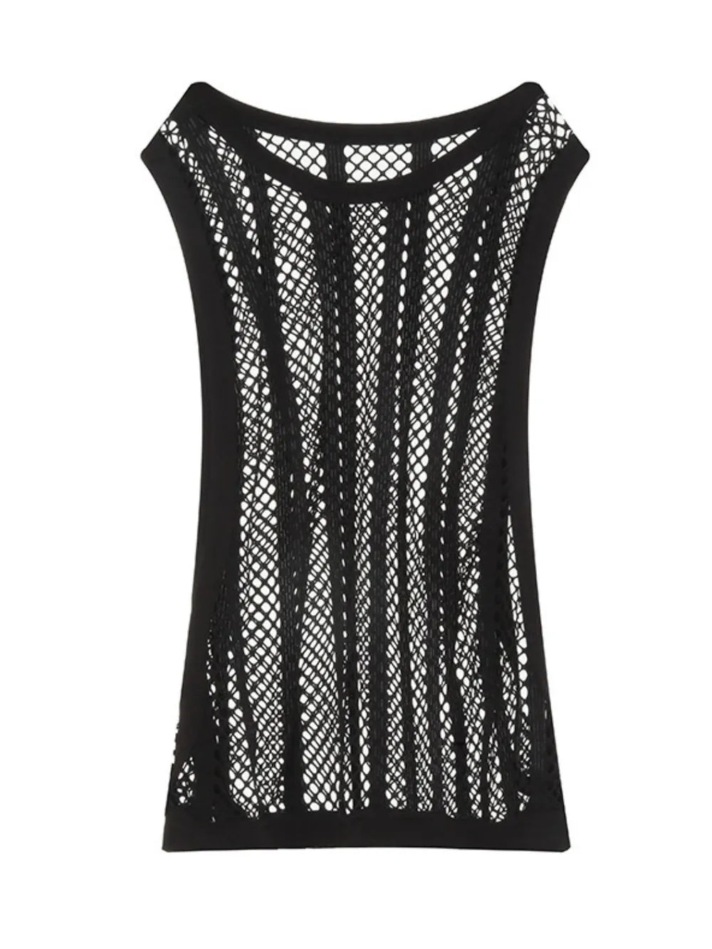Men's Openwork Round Neck Tank