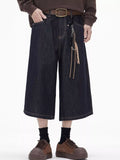 Men's Wide Leg Denim Shorts