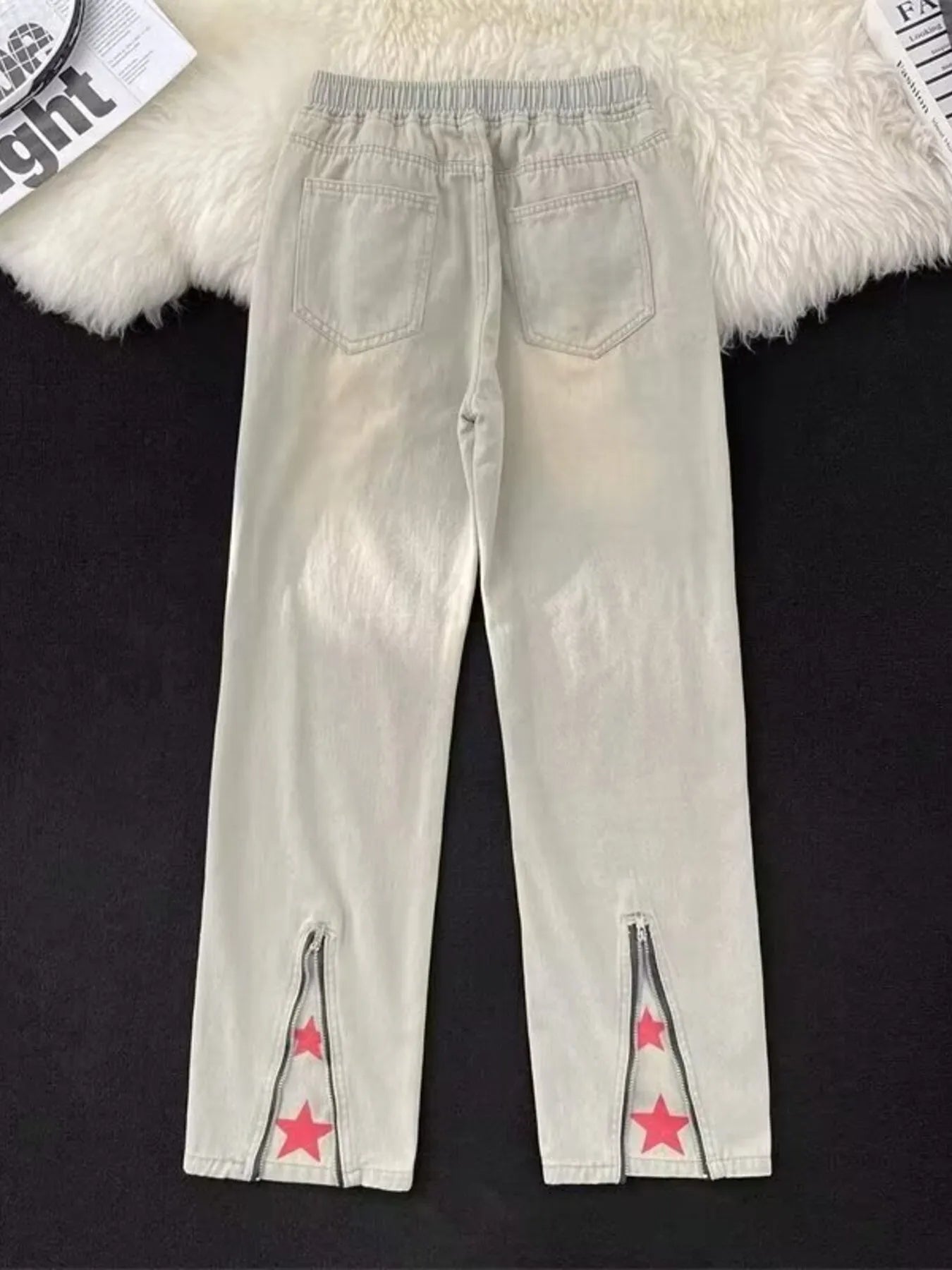 Men's Full Size Vintage Wash Wide Leg Jeans Plus Size