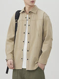 Men's Plus Size Button Up Long Sleeve Shirt