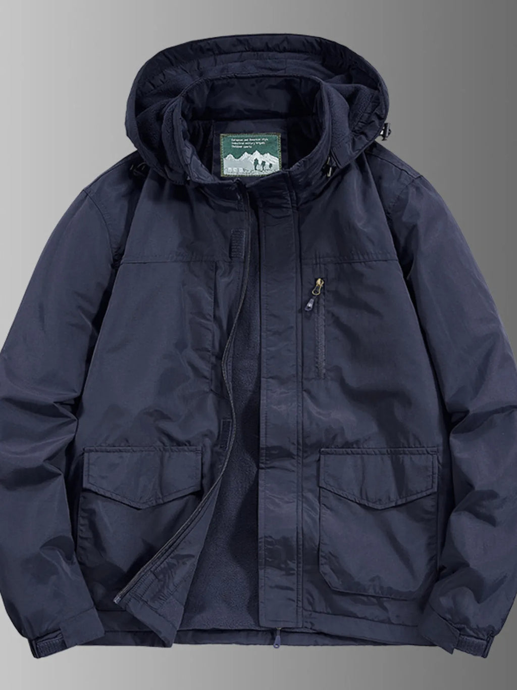 Men's Plus Size Waterproof Hooded Outdoor Jacket