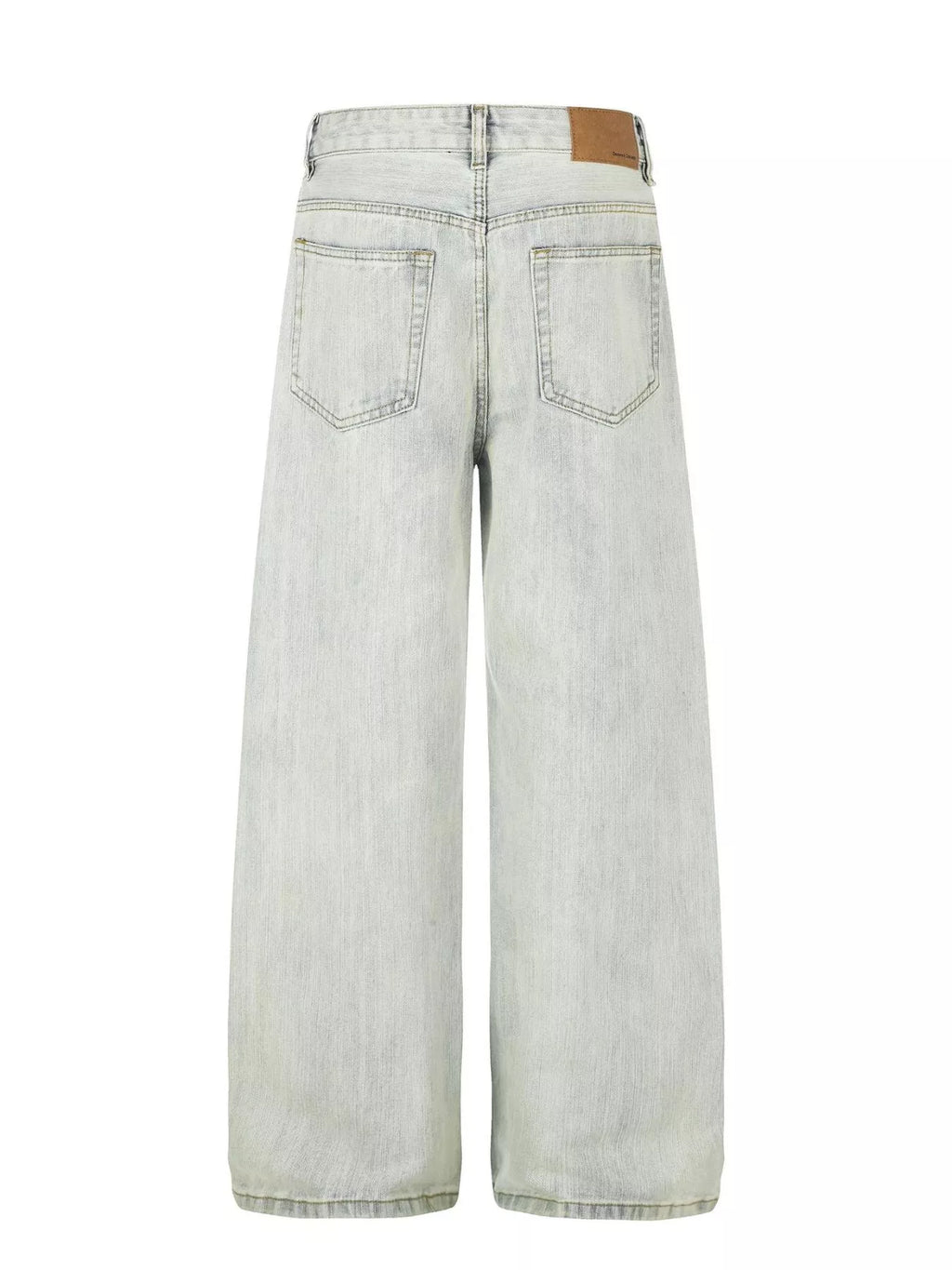 Men's Washed Wide Leg Jeans