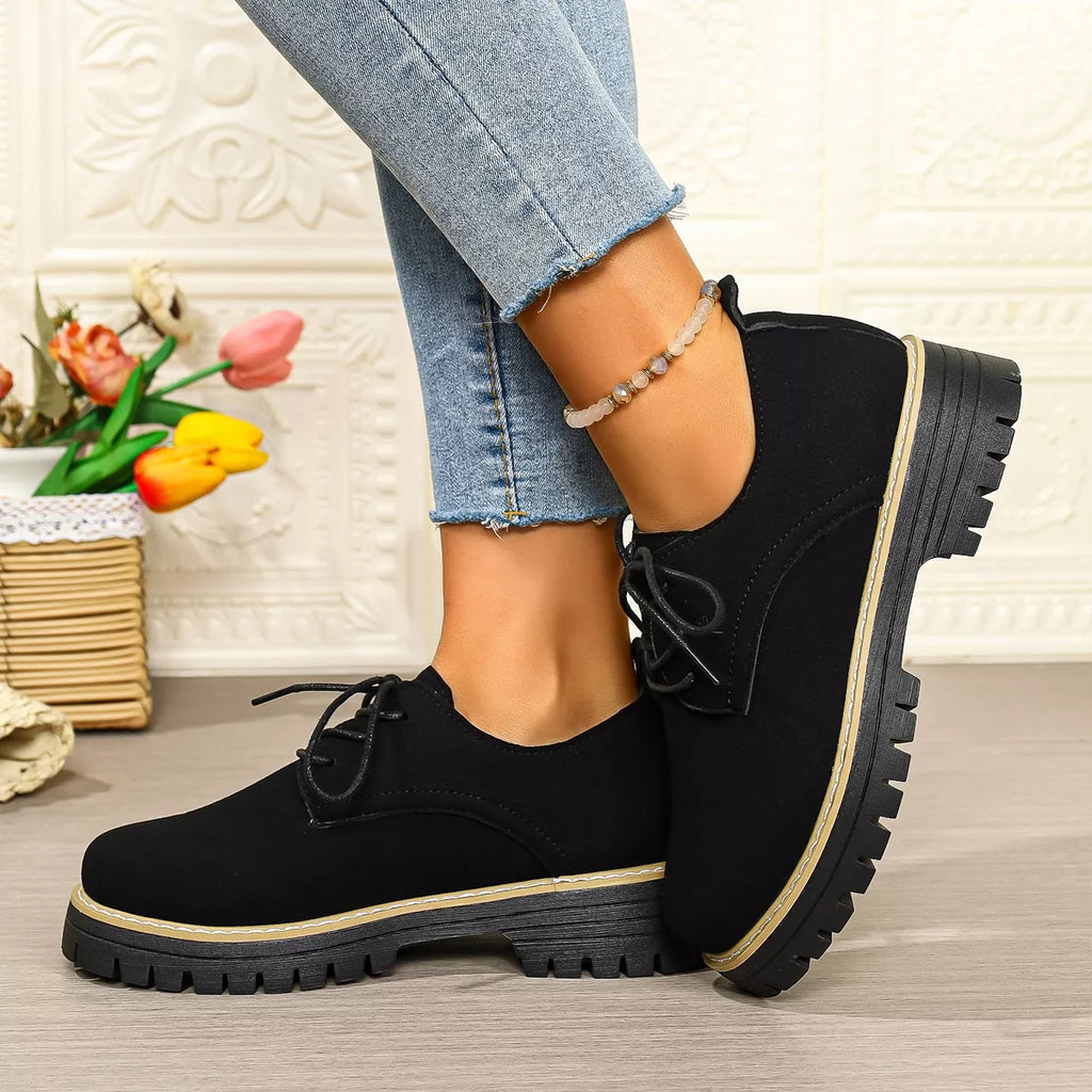Lace-Up Platform Loafers