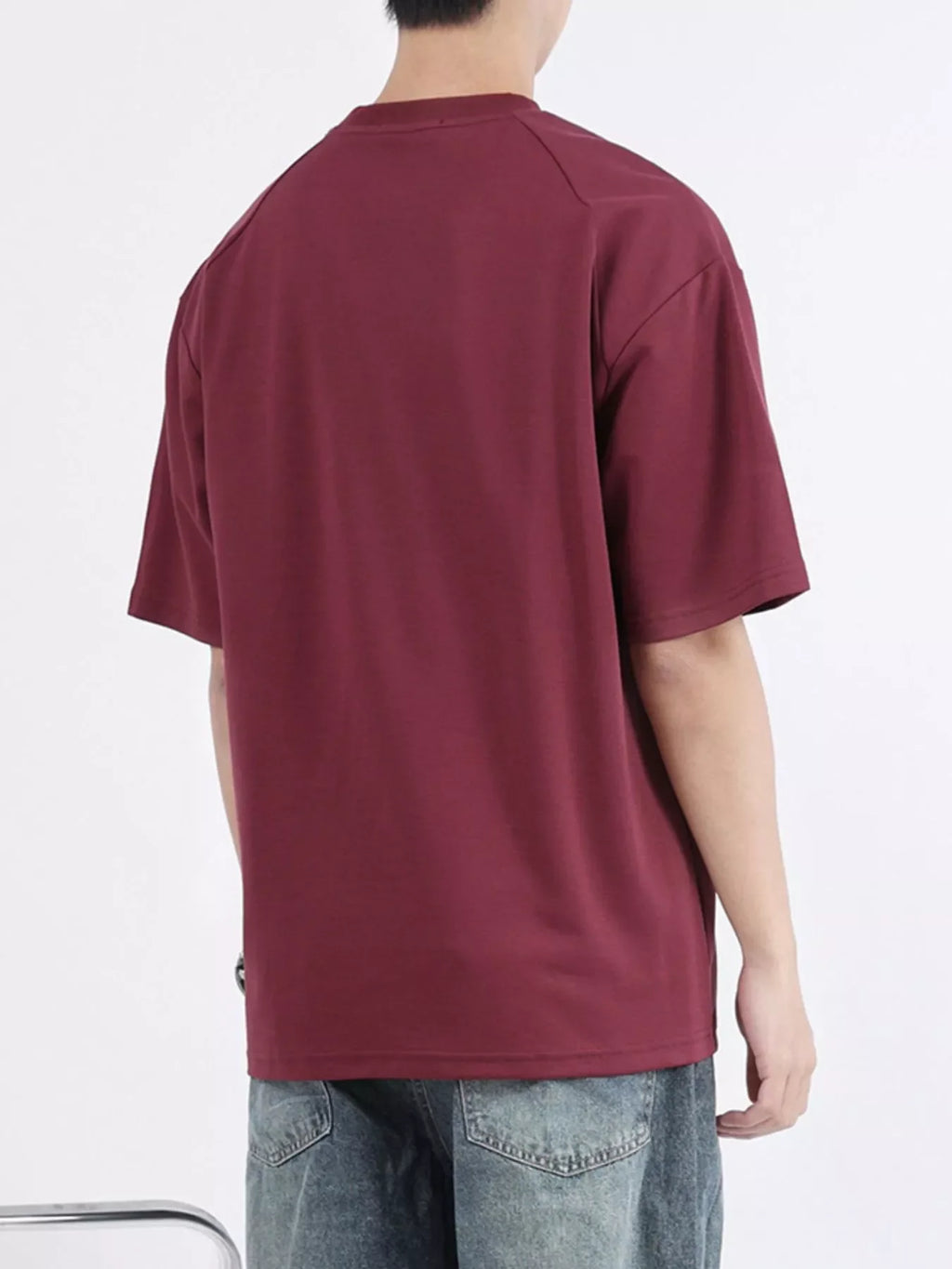 Men's Plus Size Round Neck Relaxed-Fit T-Shirt
