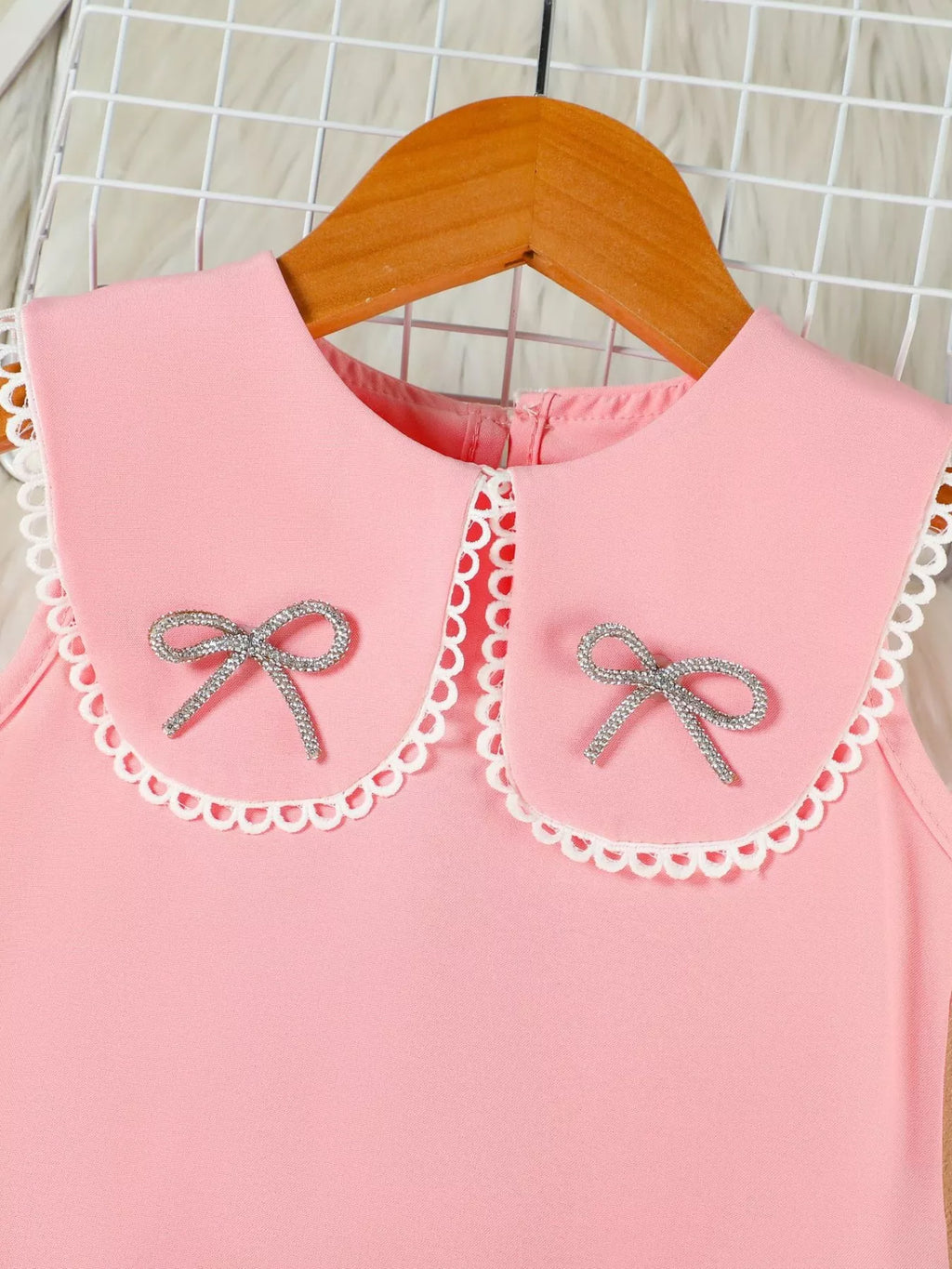 Children's Bow-Accented Pleated Dress