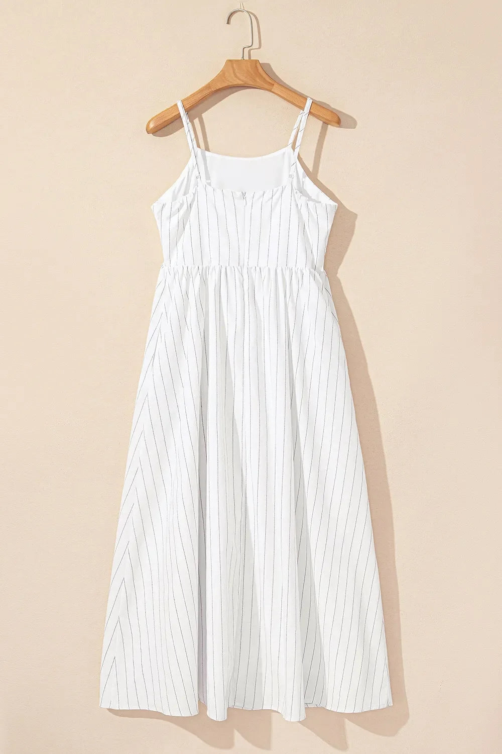Stripe Square Neck Cami Dress with Pockets
