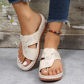Cutout Wedge Sandals