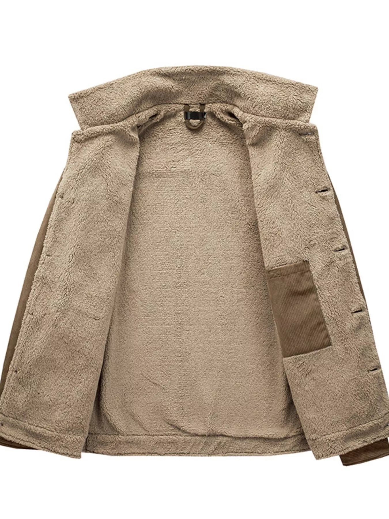 Men's Corduroy Sherpa Lined Button-Up Jacket