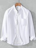 Men's Plus Size Button Up Long Sleeve Shirt