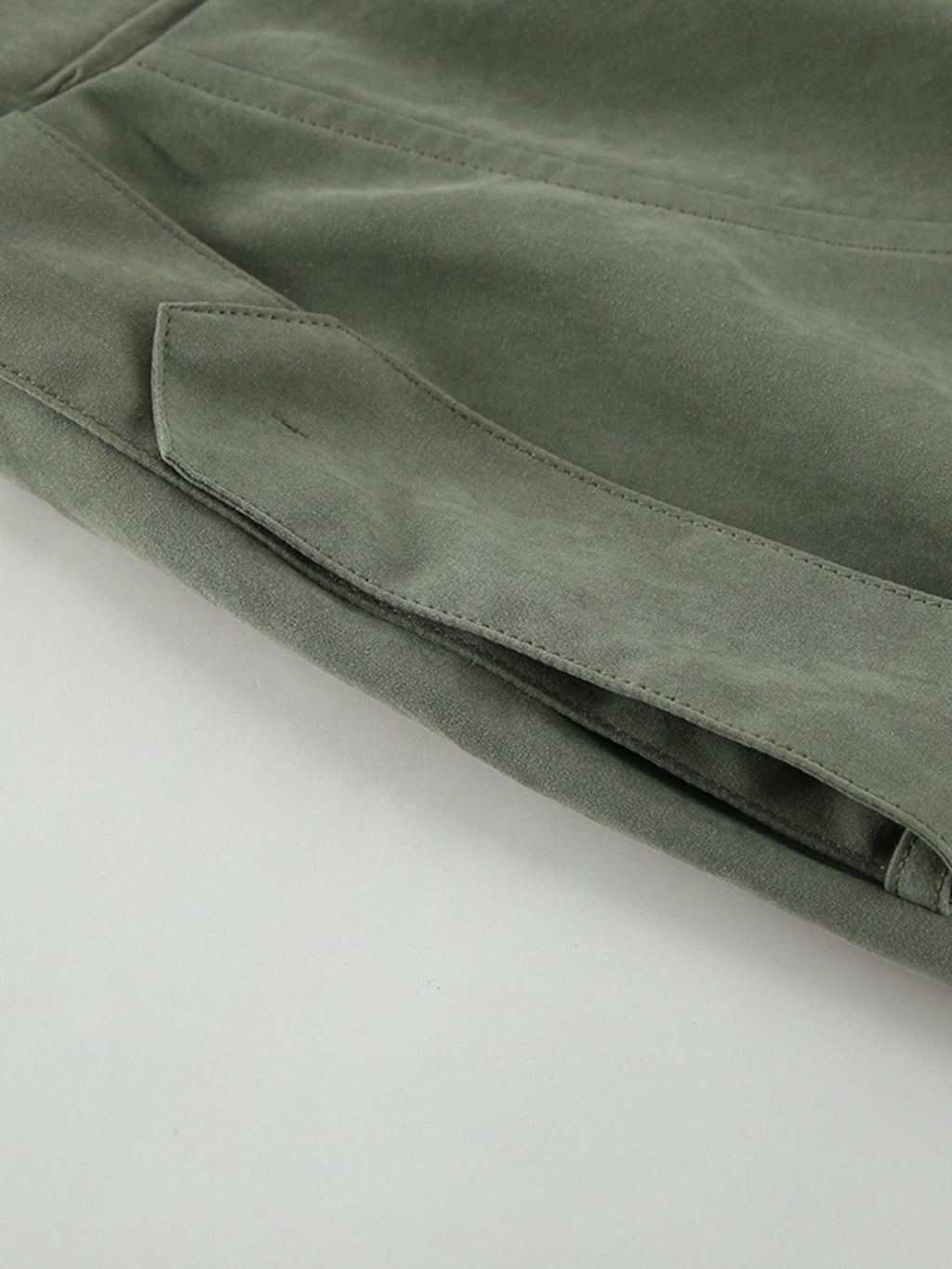 Lapel Collar Tie Waist Trench Jacket