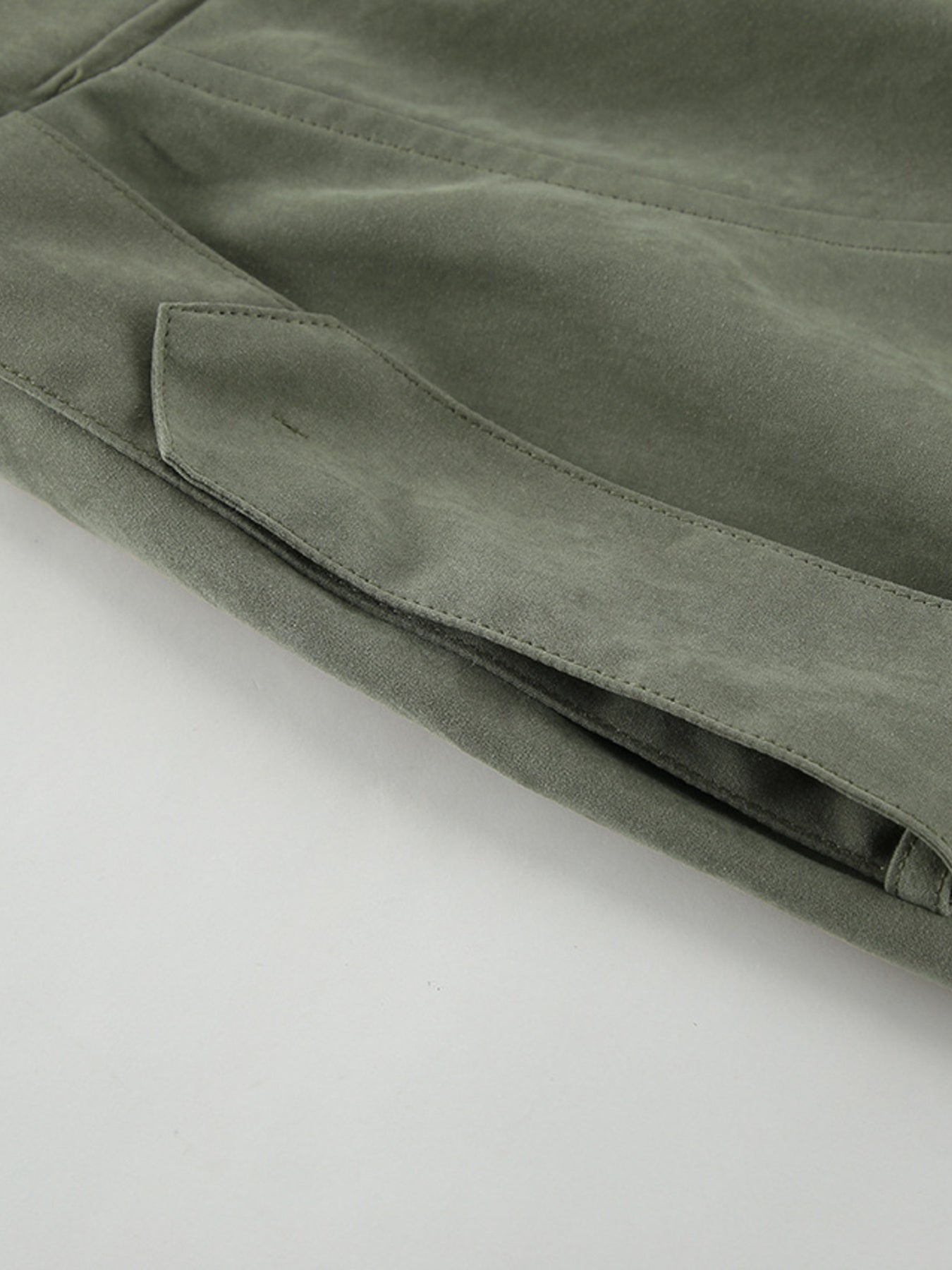 Lapel Collar Tie Waist Trench Jacket