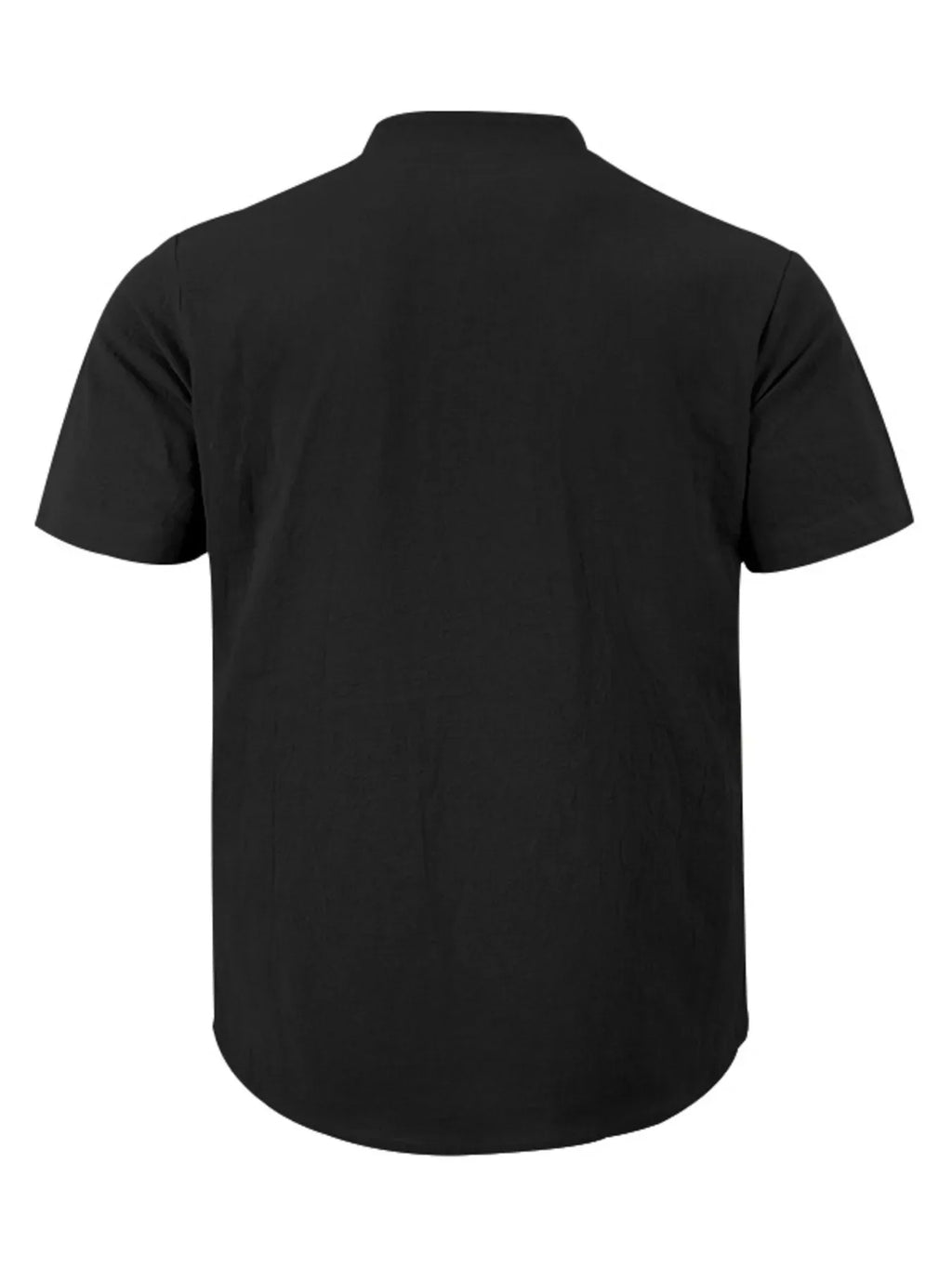 Men's Full Size Casual Linen Blend Short Sleeve Shirt Plus Size
