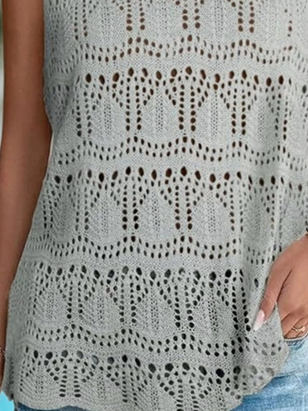 Crochet Sleeveless Sweater Vest