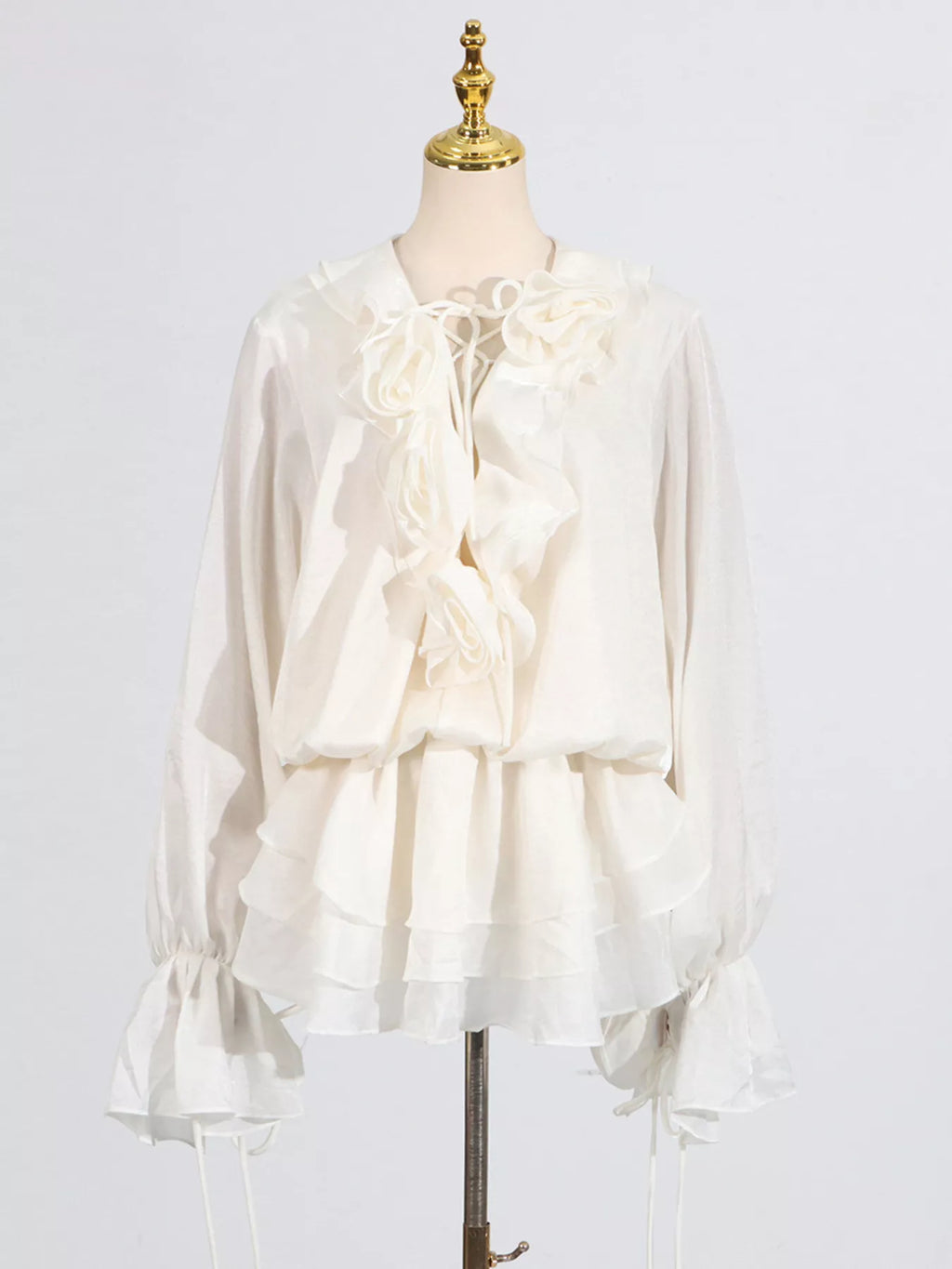 Ruffled Flounce Sleeve Mini Dress