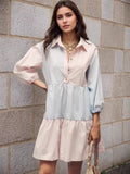 Tiered Button-Front Shirt Dress