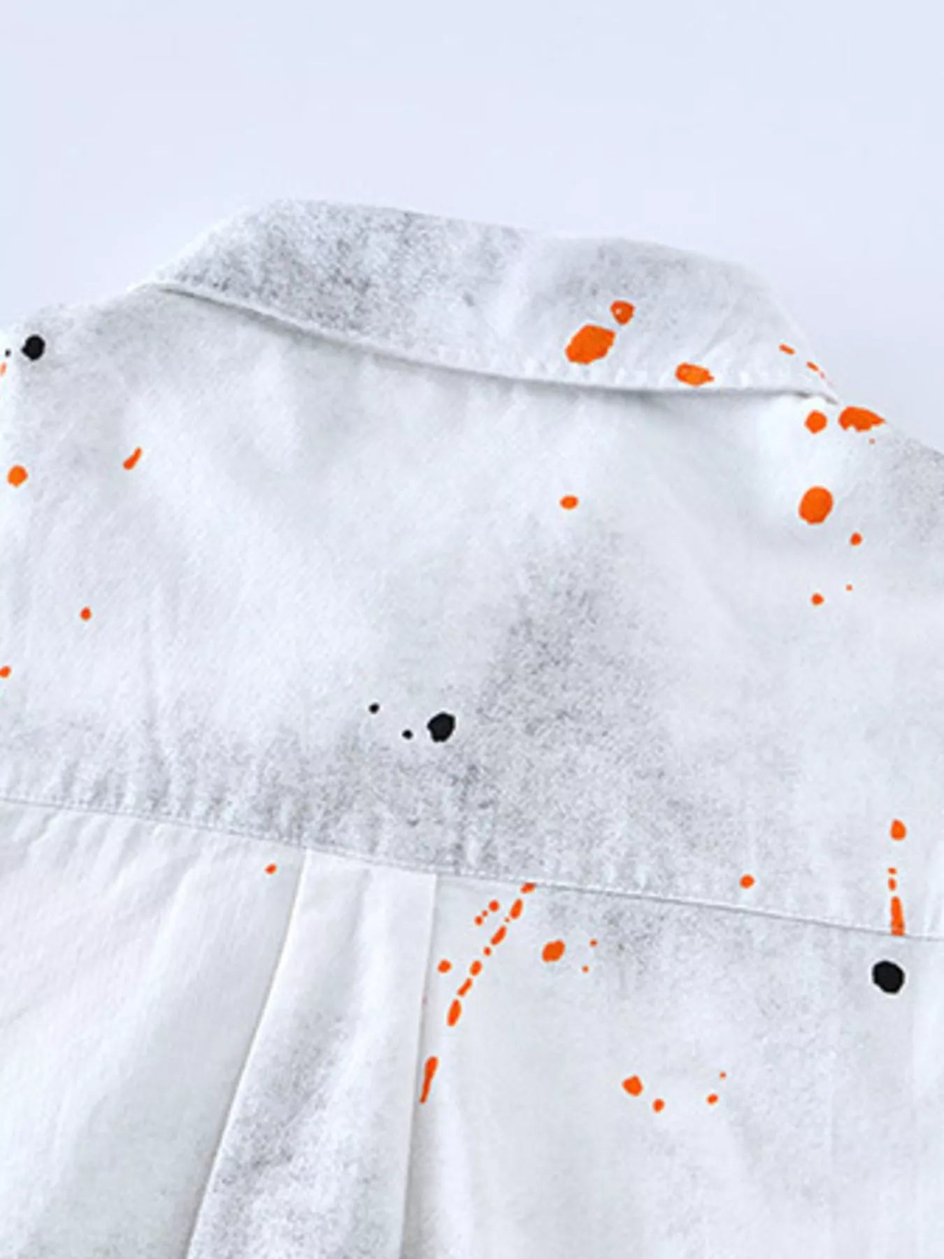 Men's Splatter Print Casual Short Sleeve Shirt