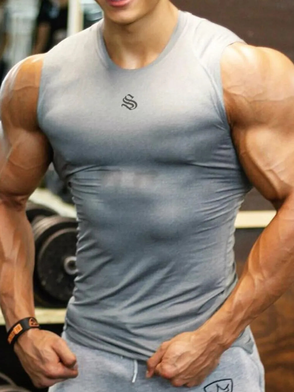 Men's Plus Size Round Neck Tank