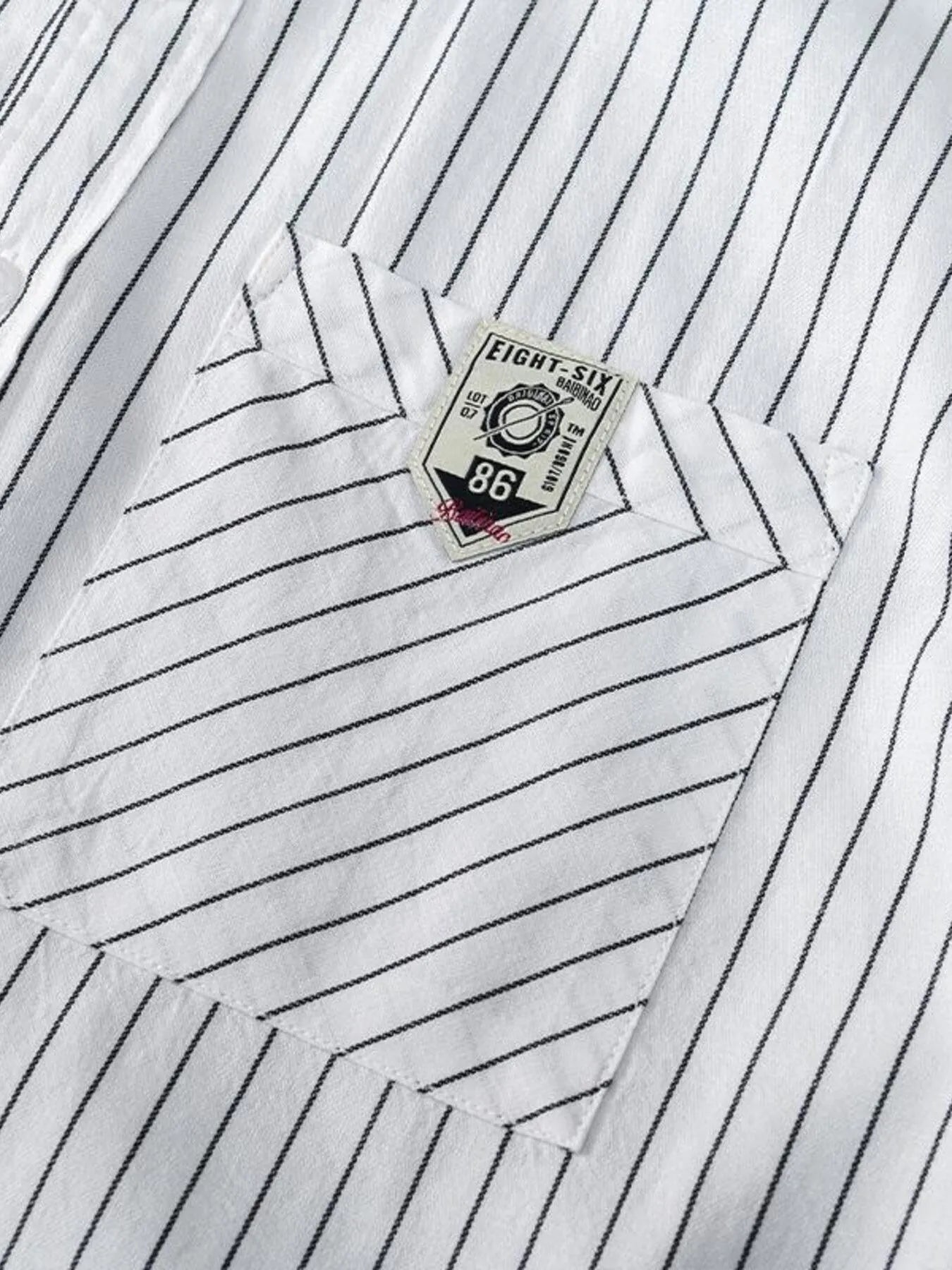 Men's Plus Size Striped Button Up Long Sleeve Shirt