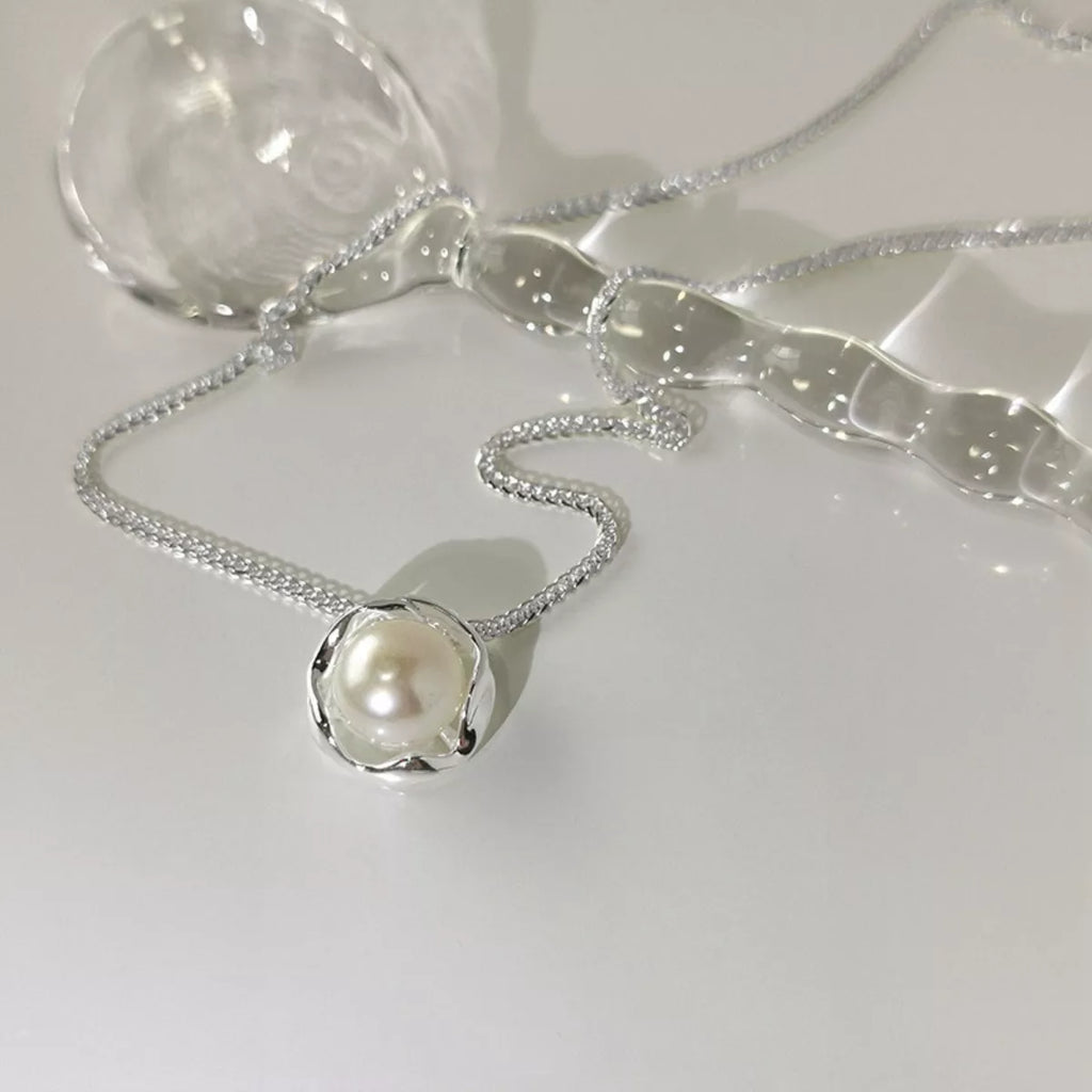 925 Sterling Silver Pearl Pendant Necklace