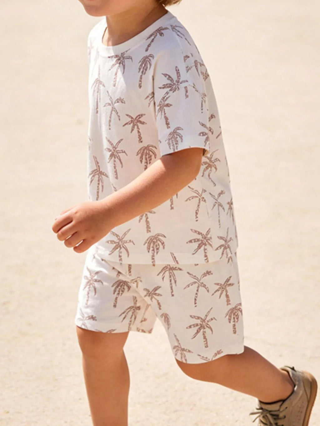 Children's Tropical Palm Print Outfit Set
