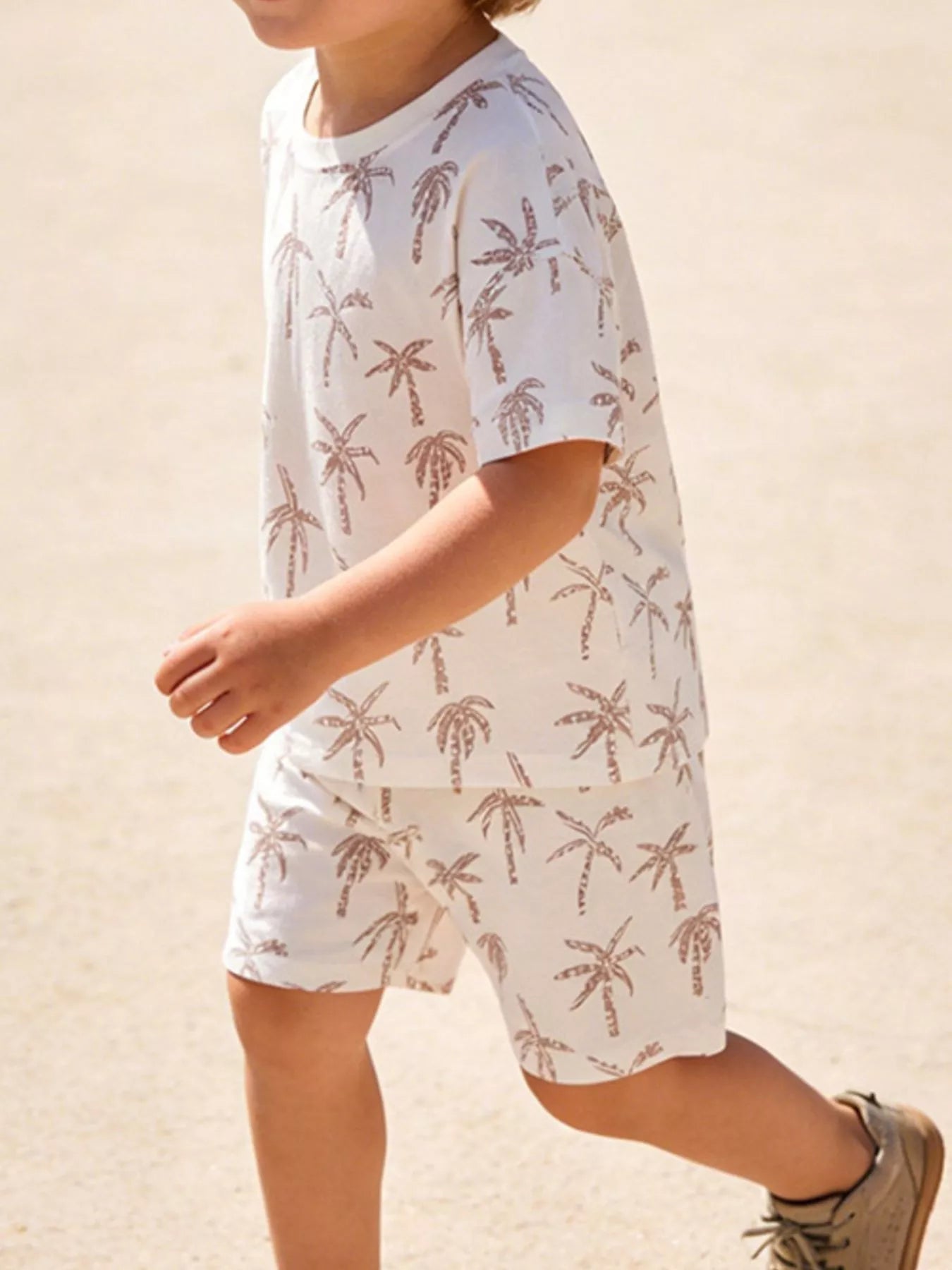 Children's Tropical Palm Print Outfit Set