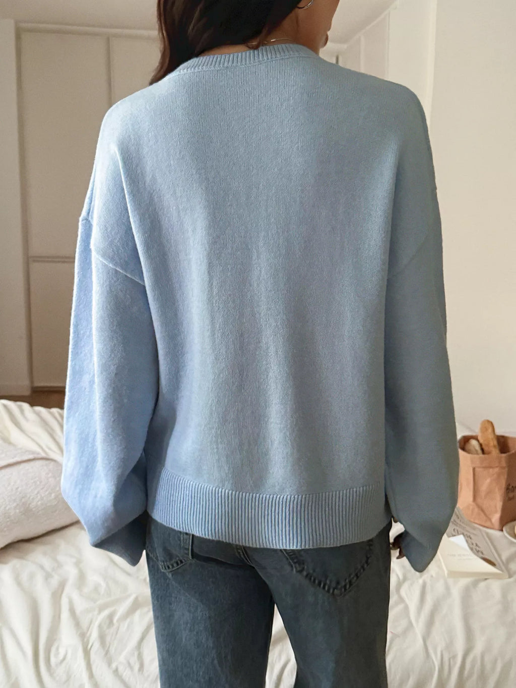 V-Neck Loose Fit Sweater