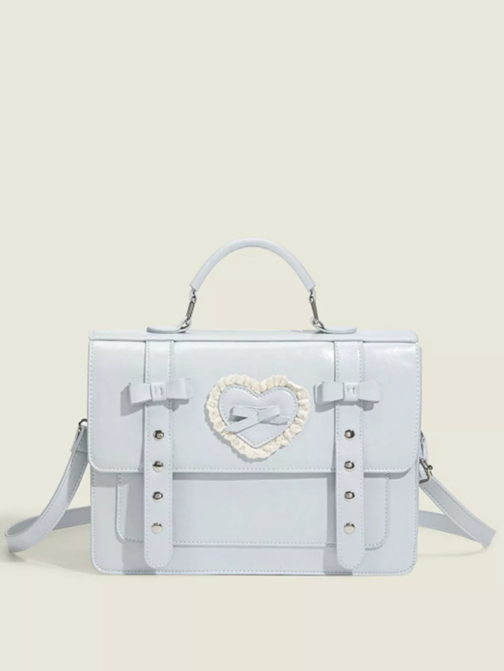 Heart Decor Buckle Backpack Bag