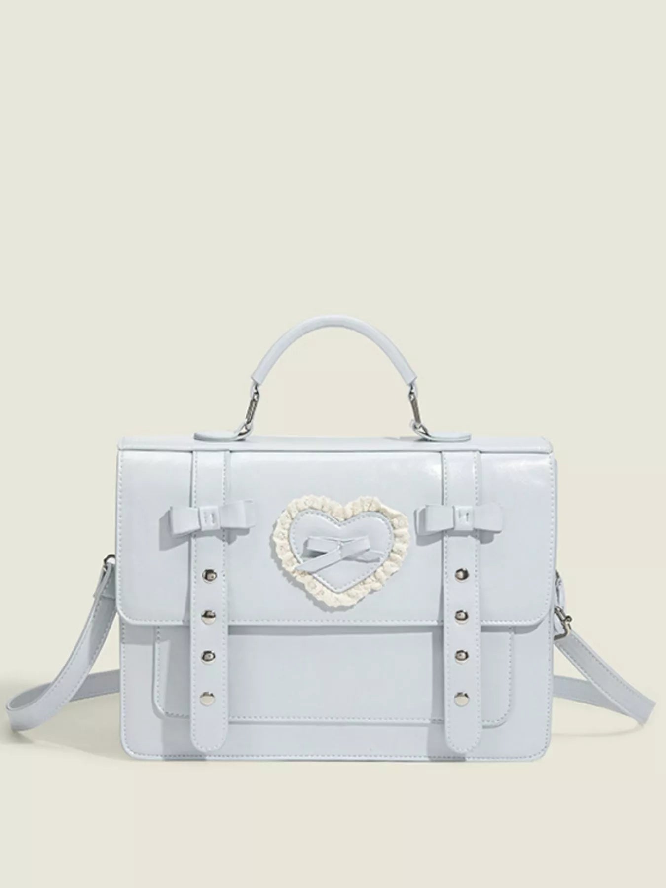 Heart Decor Buckle Backpack Bag