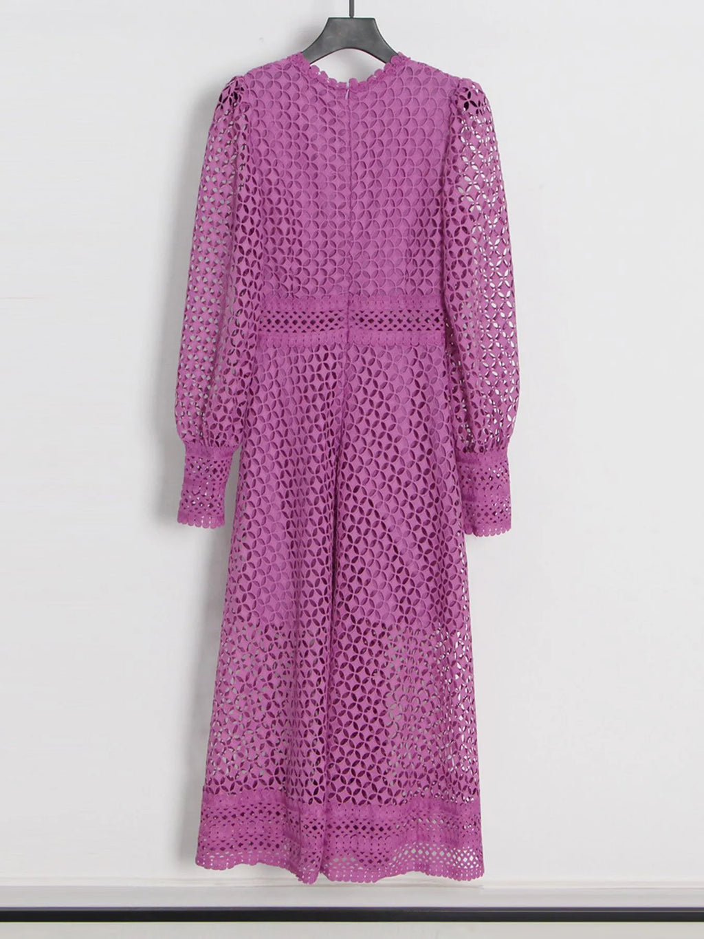 Lace Long Sleeve Midi Dress