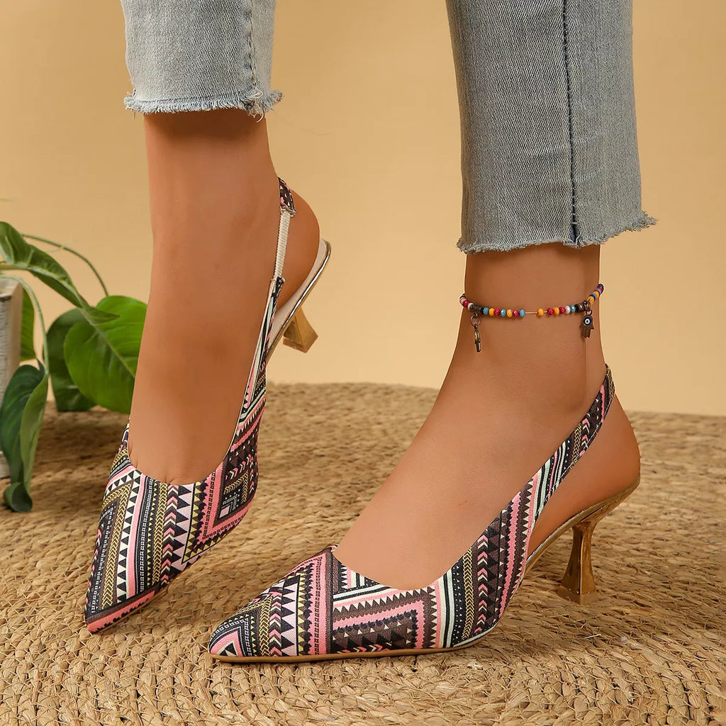 Point Toe Slingback Pumps