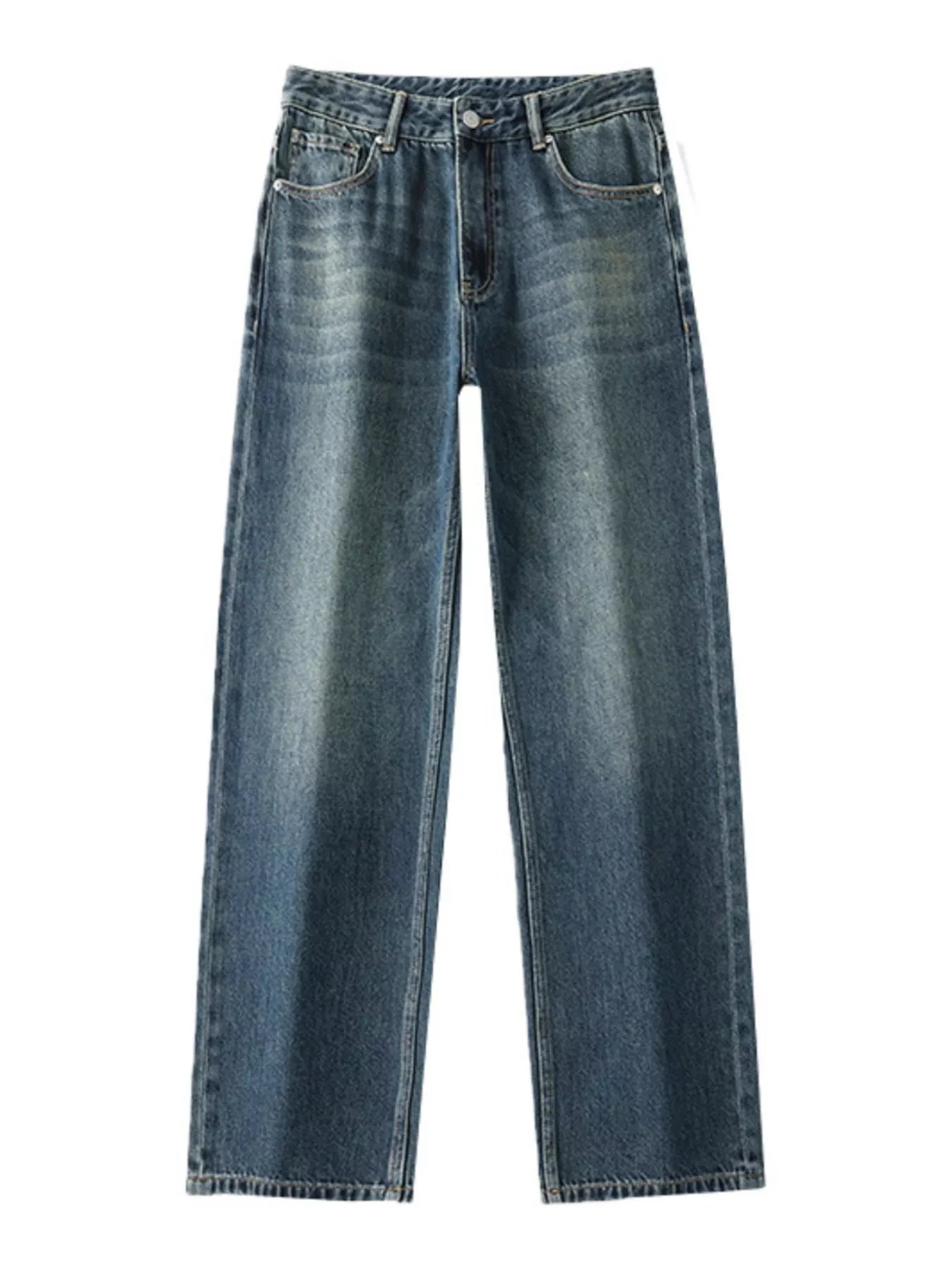 Men's Vintage Wash Wide Leg Jeans