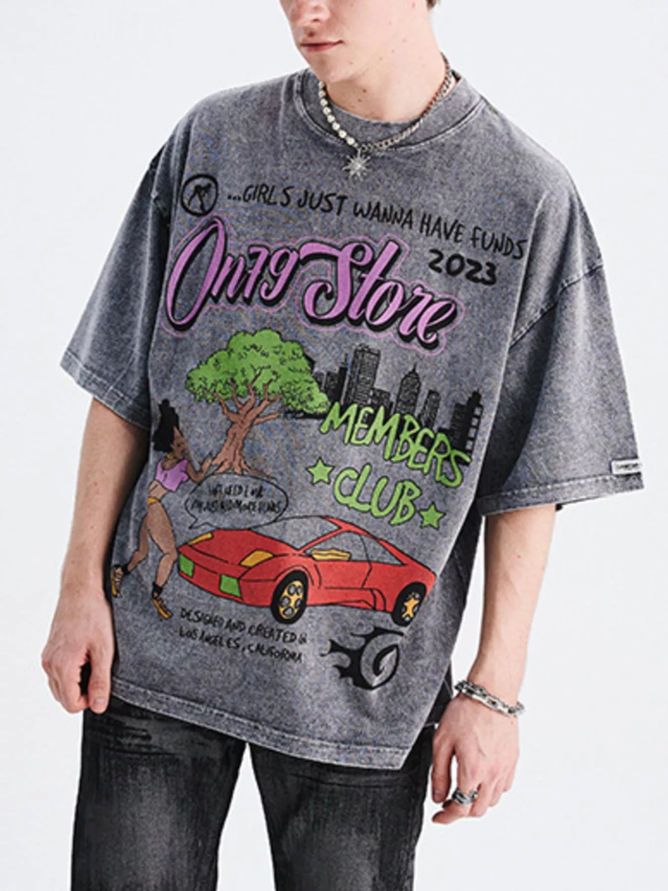 Men's Graphic Round Neck Short Sleeve T-Shirt