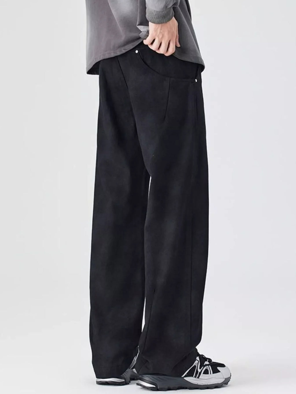 Men's Plus Size Vintage Wash Wide Leg Pants