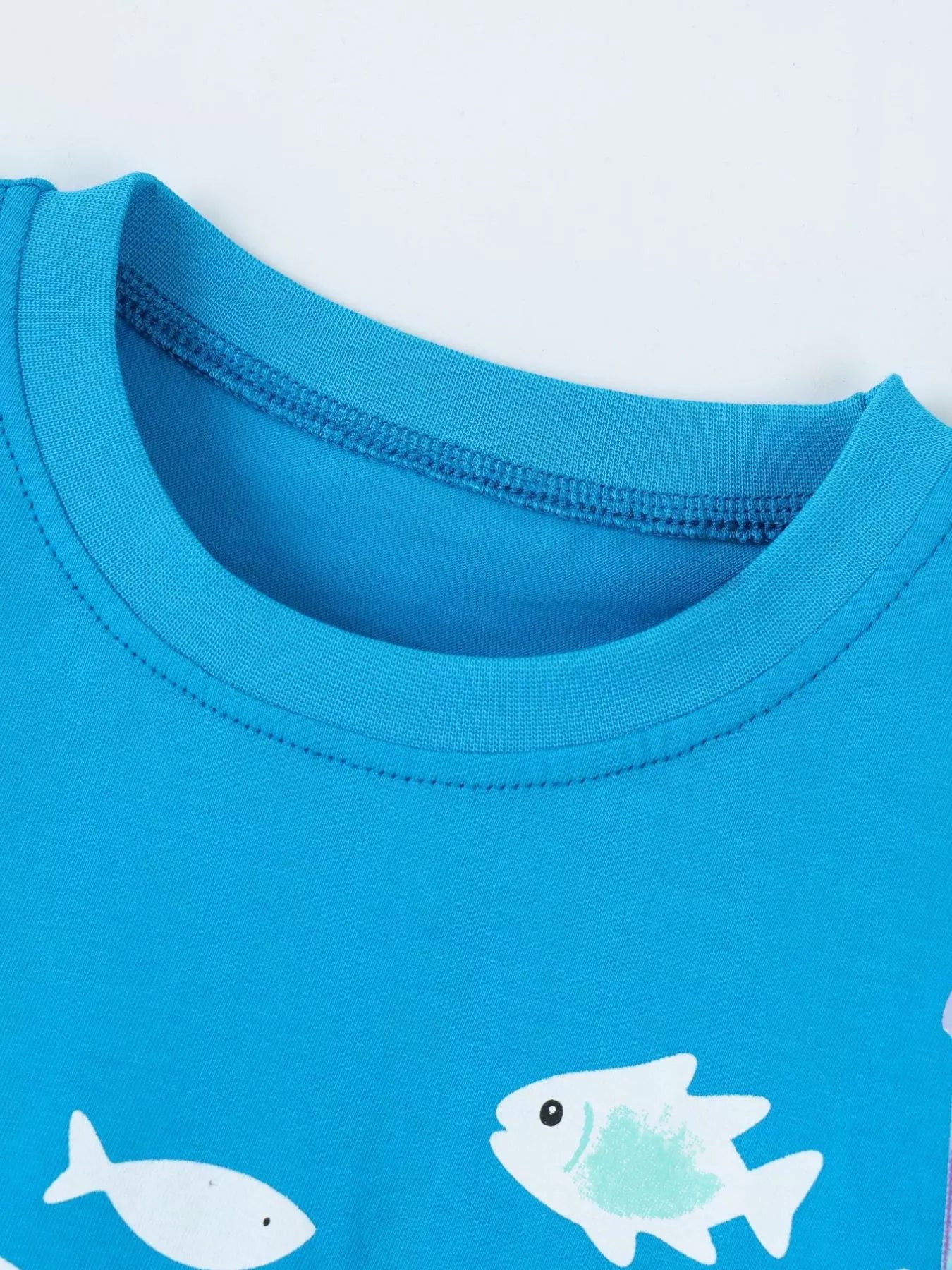 Children's Shark Print Cotton T-Shirt