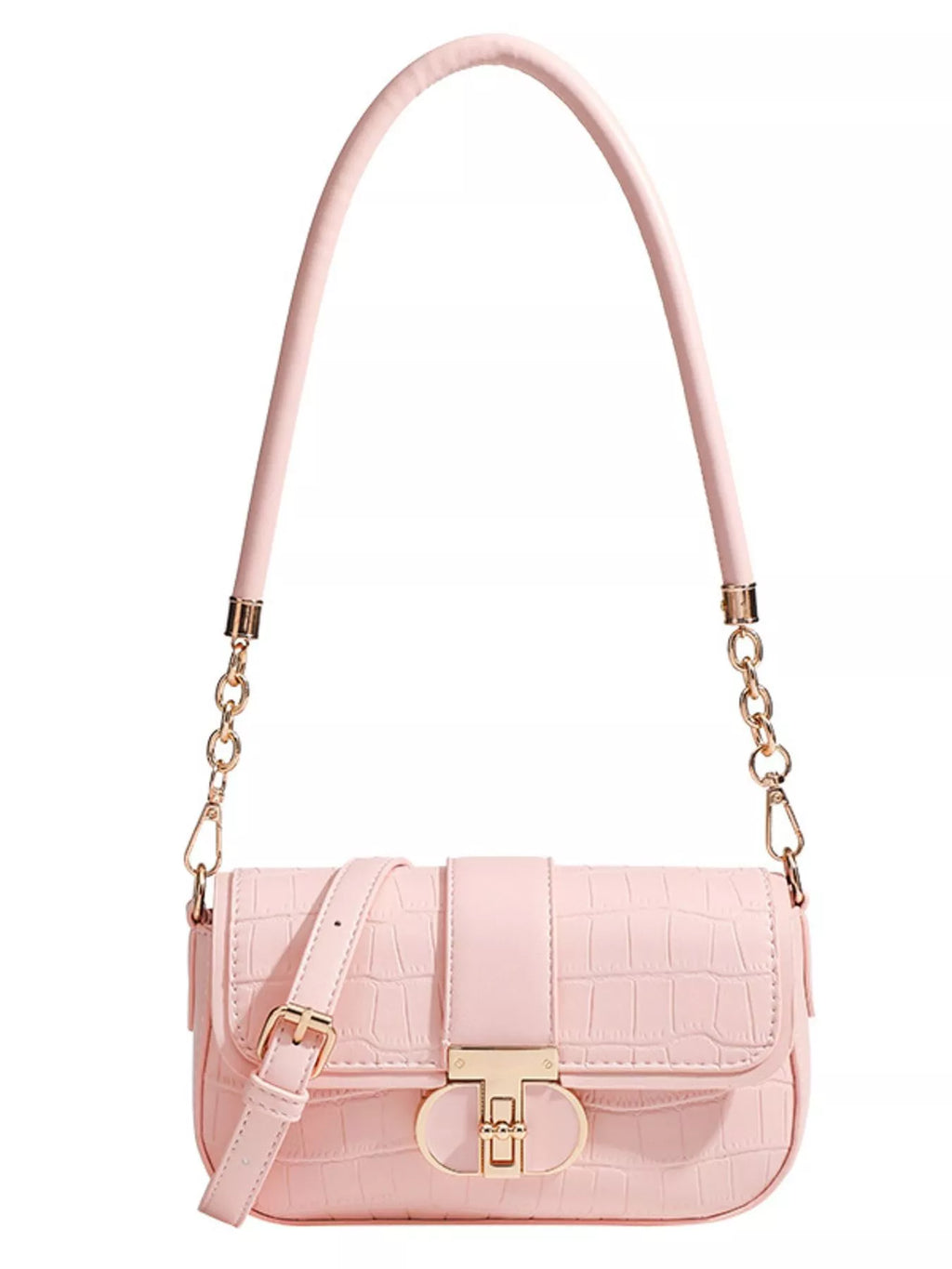 Textured Flap Shoulder Bag