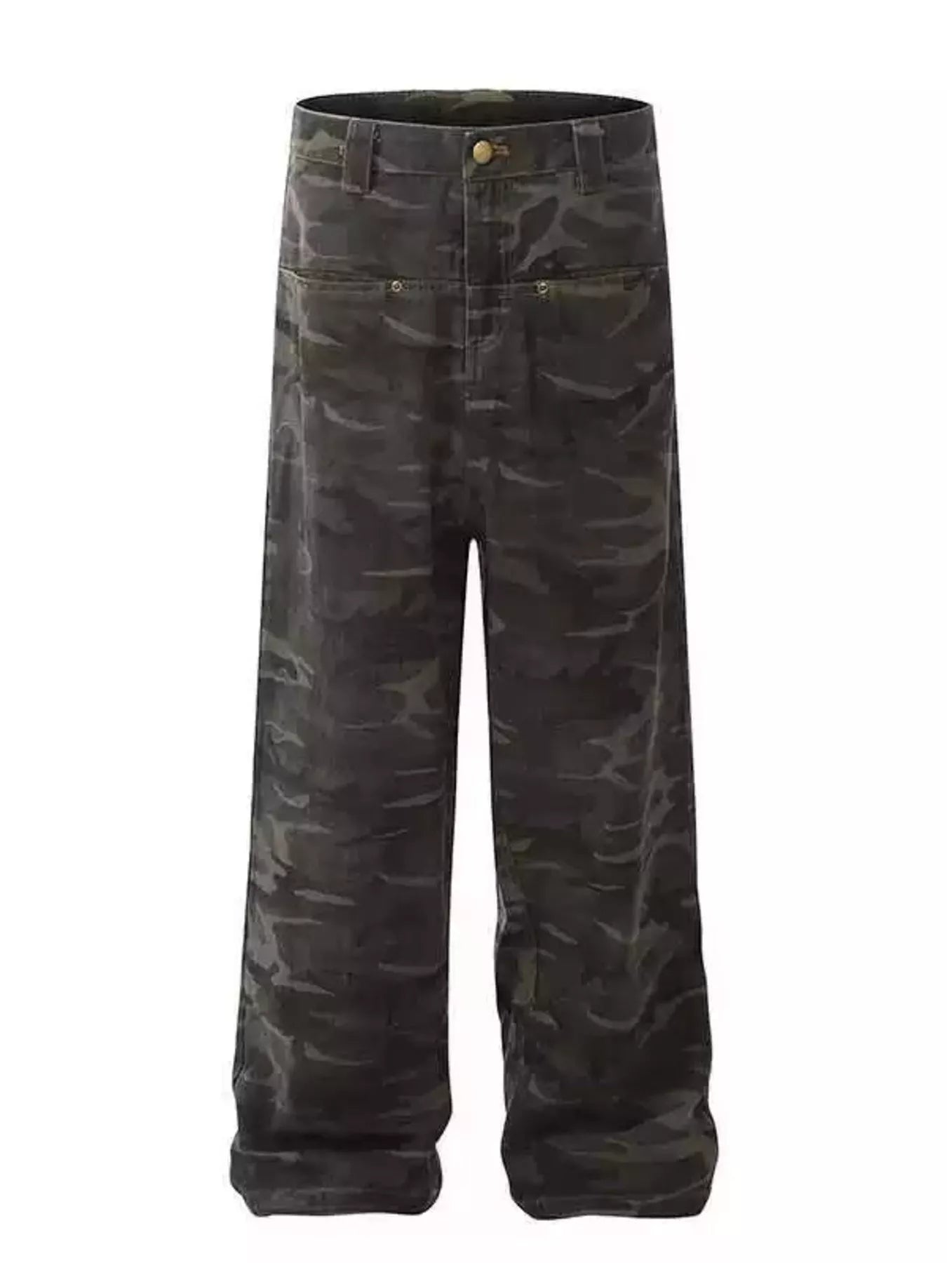 Men's Full Size Camo Print Loose Fit Jeans Plus Size