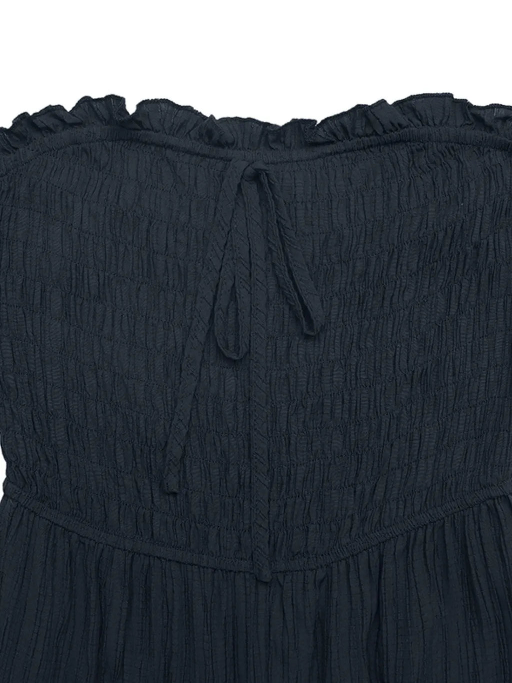 Smocked Tube Wide Leg Jumpsuit