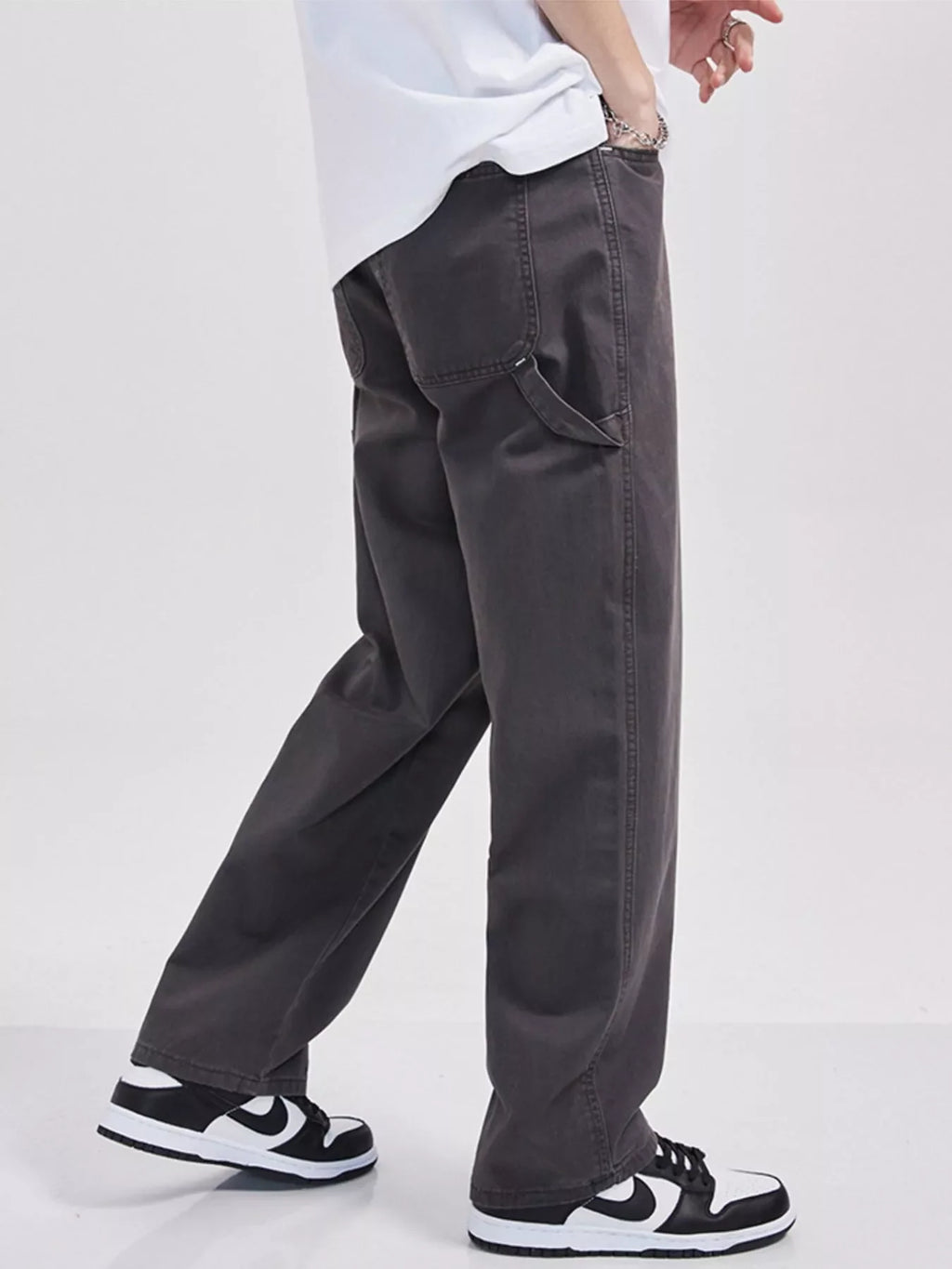 Men's Full Size Relaxed Fit Cargo Jeans Plus Size