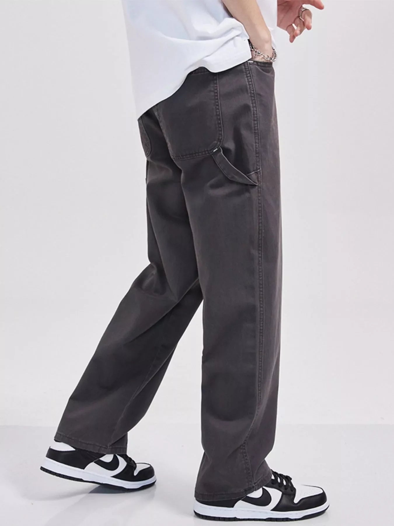 Men's Full Size Relaxed Fit Cargo Jeans Plus Size