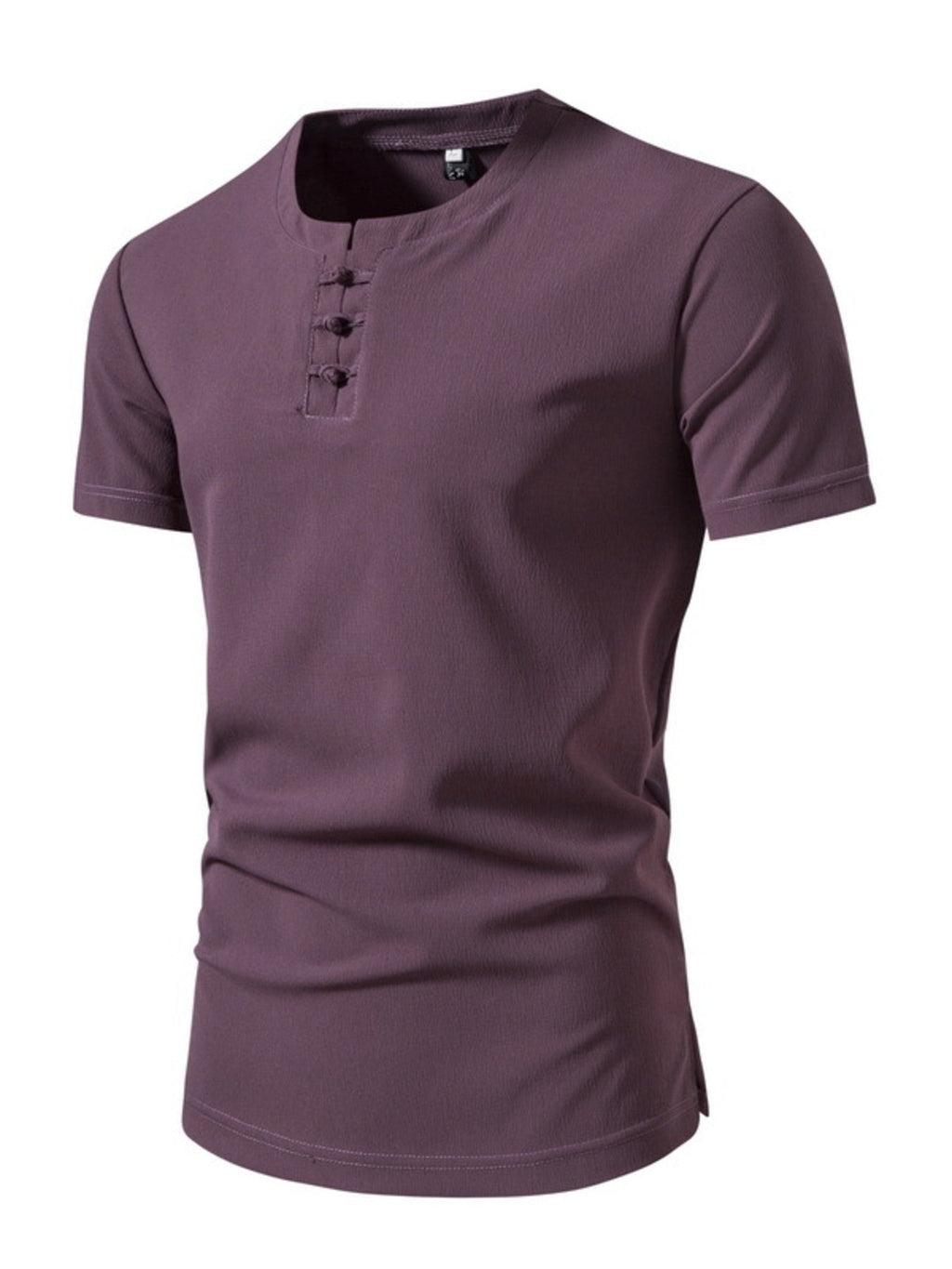Men's Plus Size Casual Button Henley T-Shirt