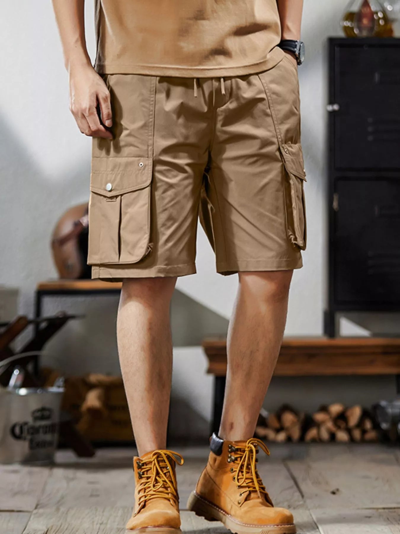 Men's Plus Size Loose Fit Cargo Shorts