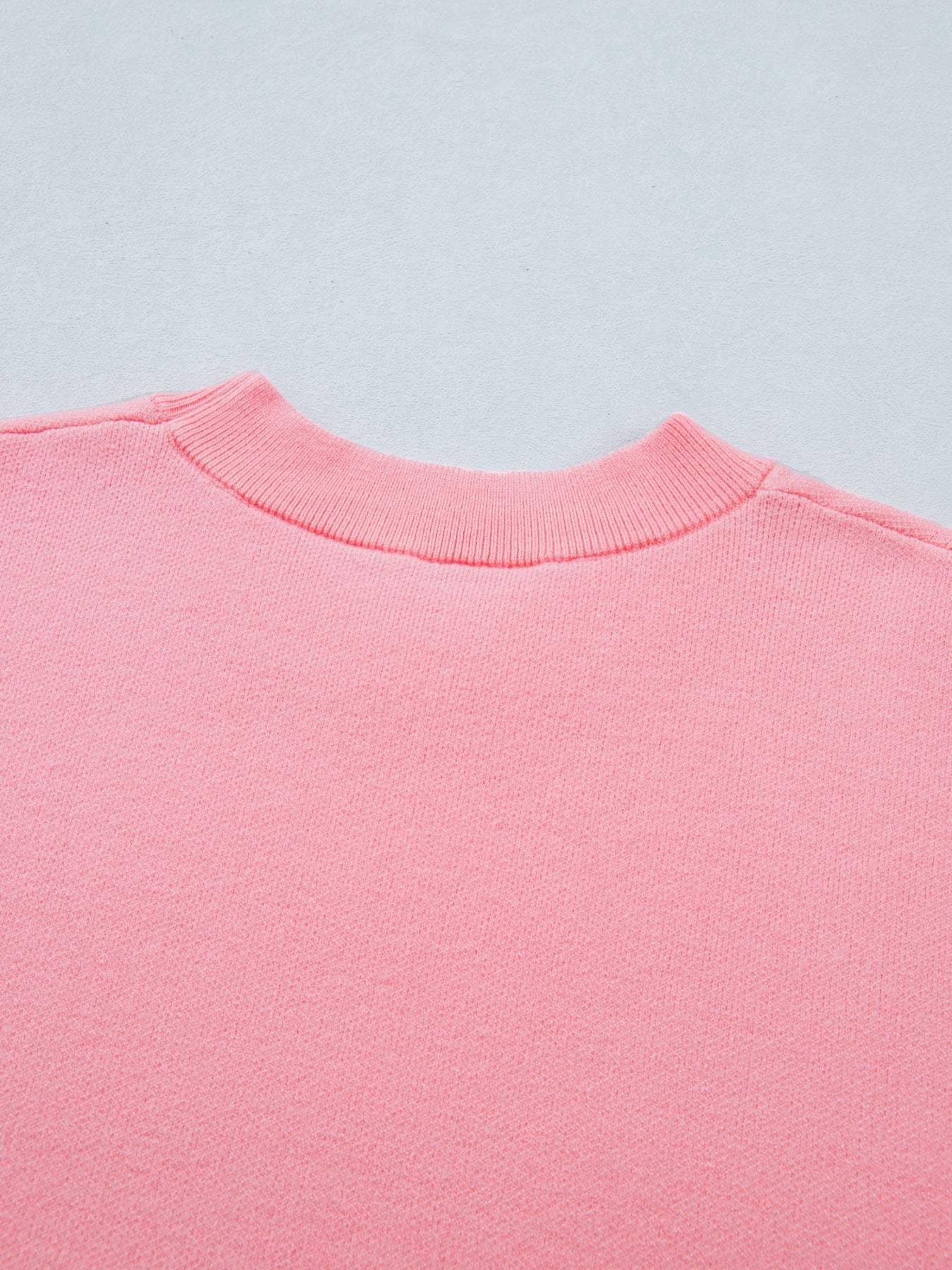 Scalloped Hem 3/4 Sleeve Sweater Top