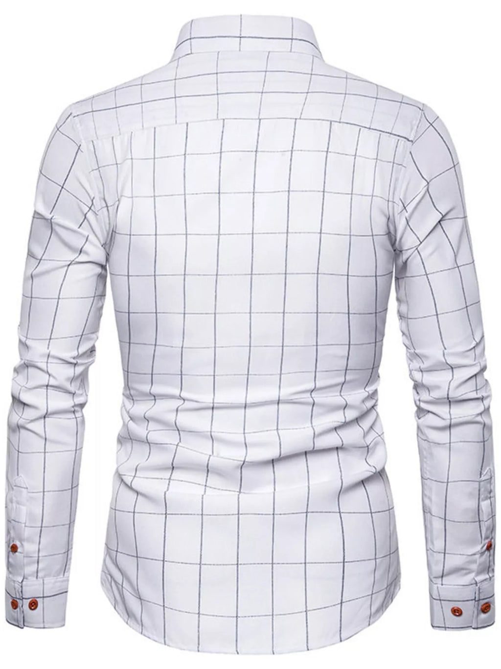 Men's Plus Size Classic Plaid Button-Down Shirt