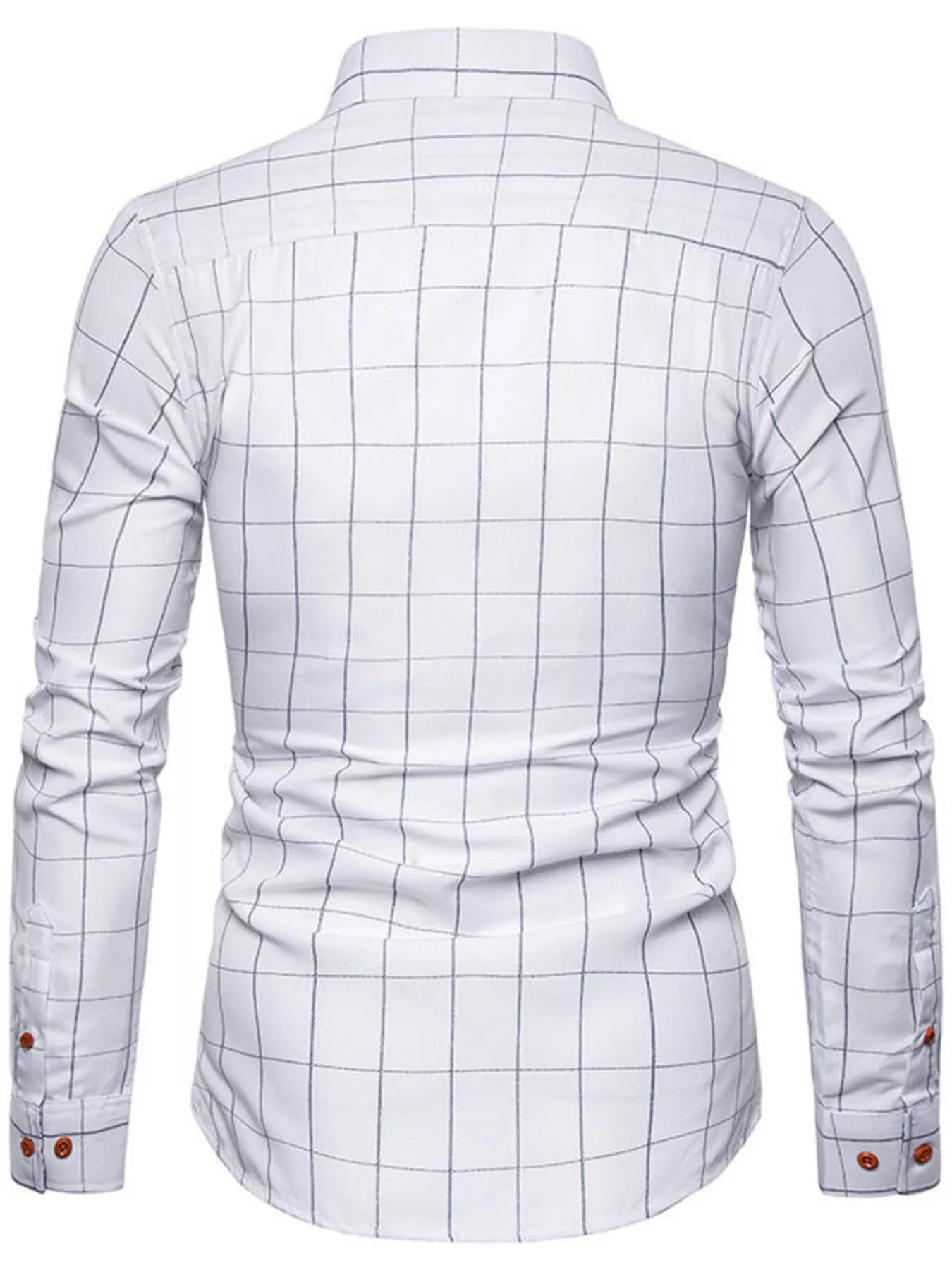 Men's Plus Size Classic Plaid Button-Down Shirt