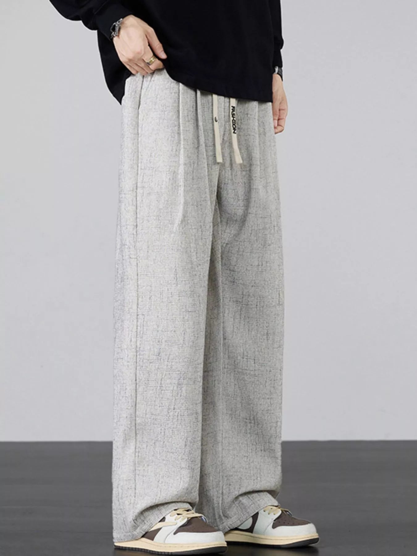 Men's Plus Size Casual Wide Leg Pants