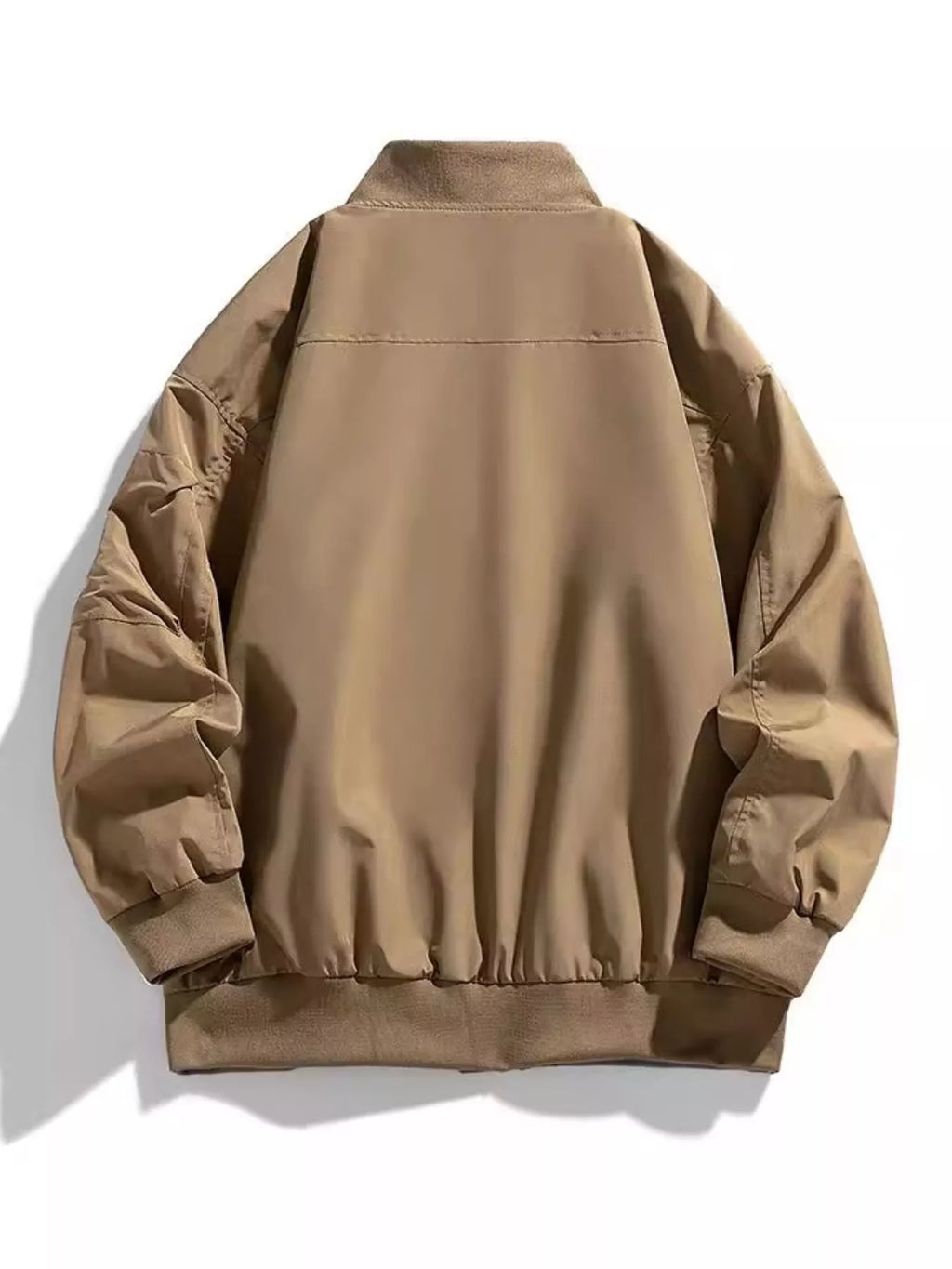 Men's Plus Size Casual Zipper Front Bomber Jacket
