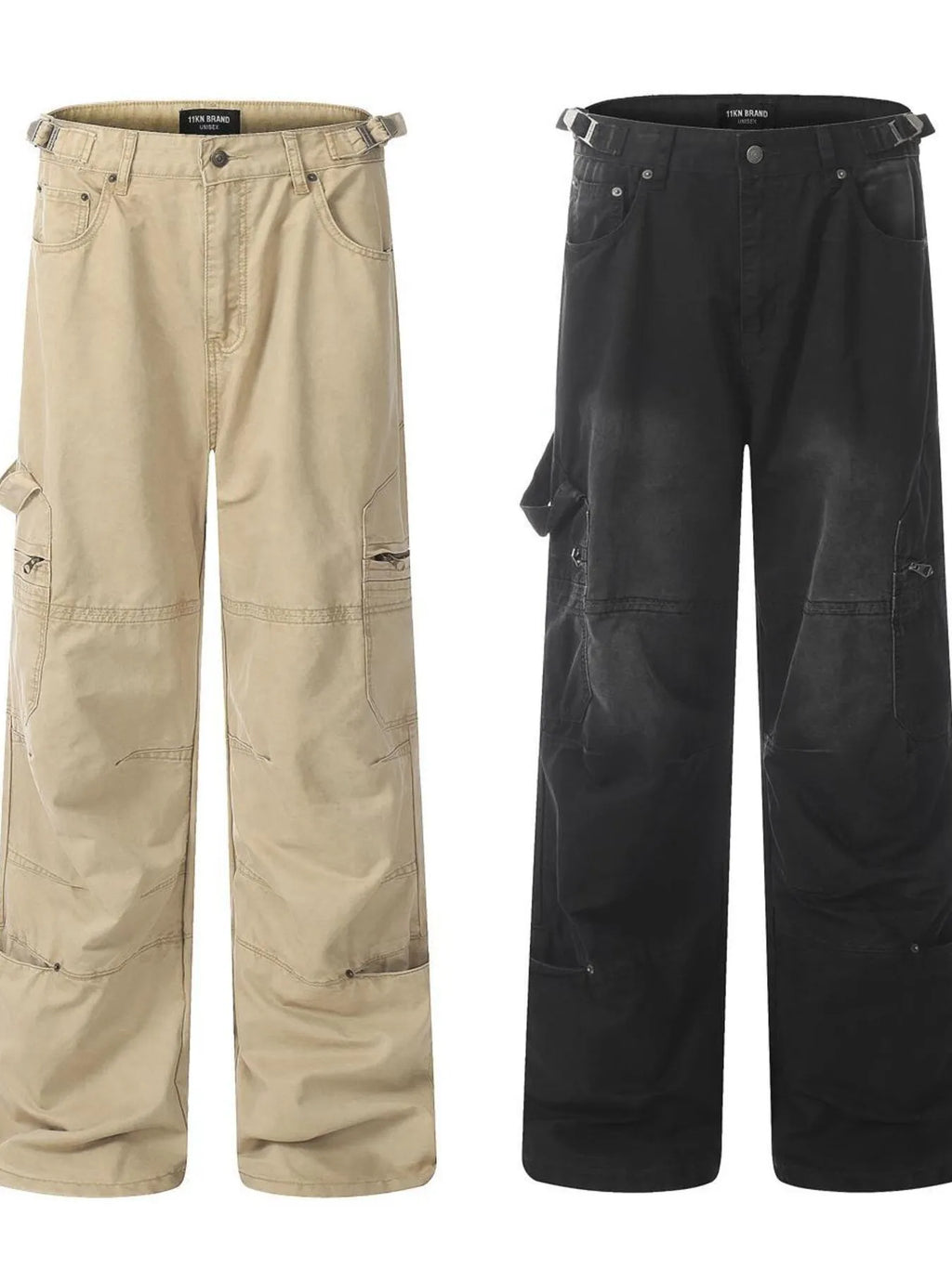 Men's Vintage Wide Leg Cargo Jeans